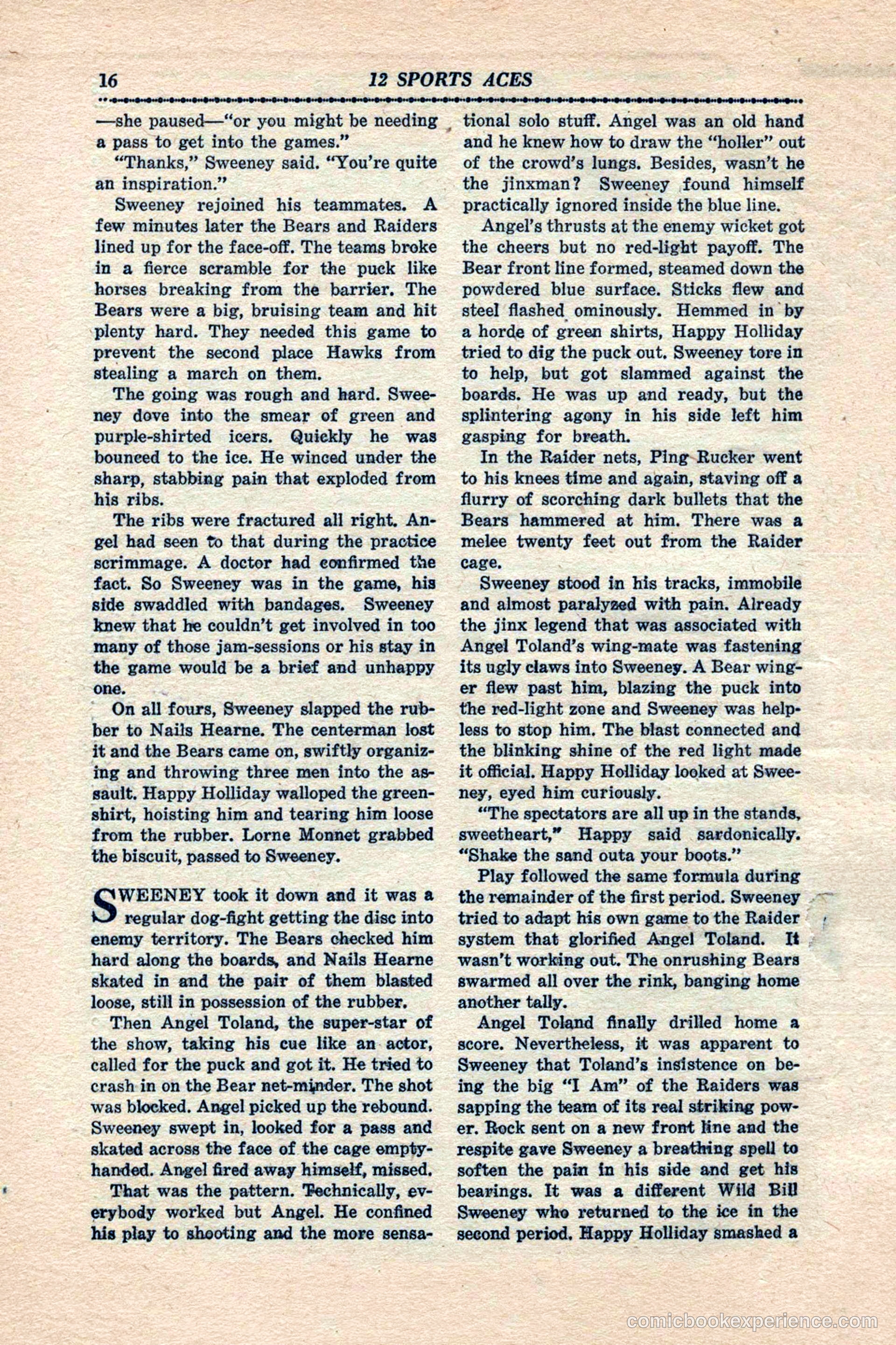 12 Sports Aces, January 1943 — page 18 of 116