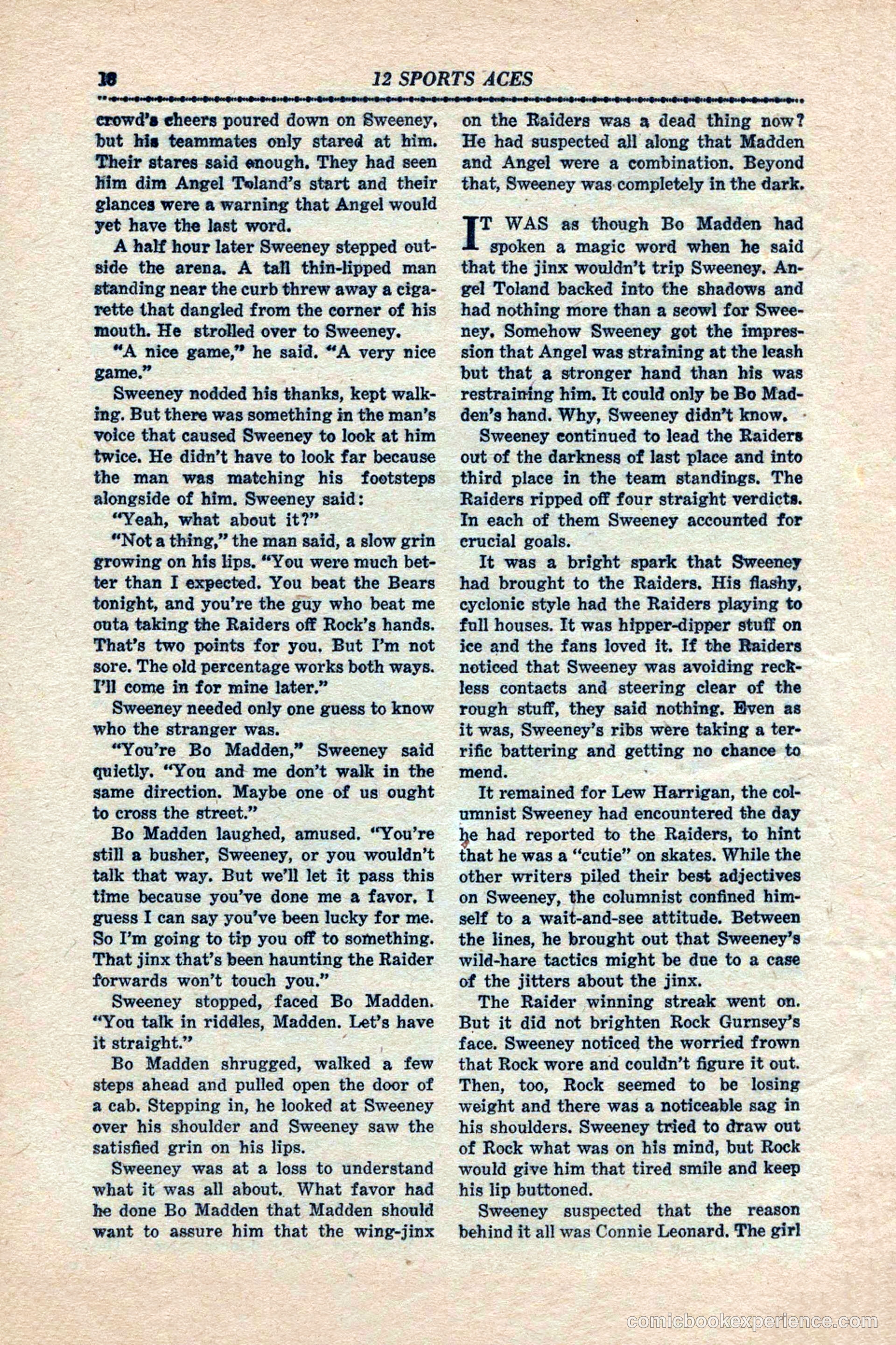 12 Sports Aces, January 1943 — page 20 of 116