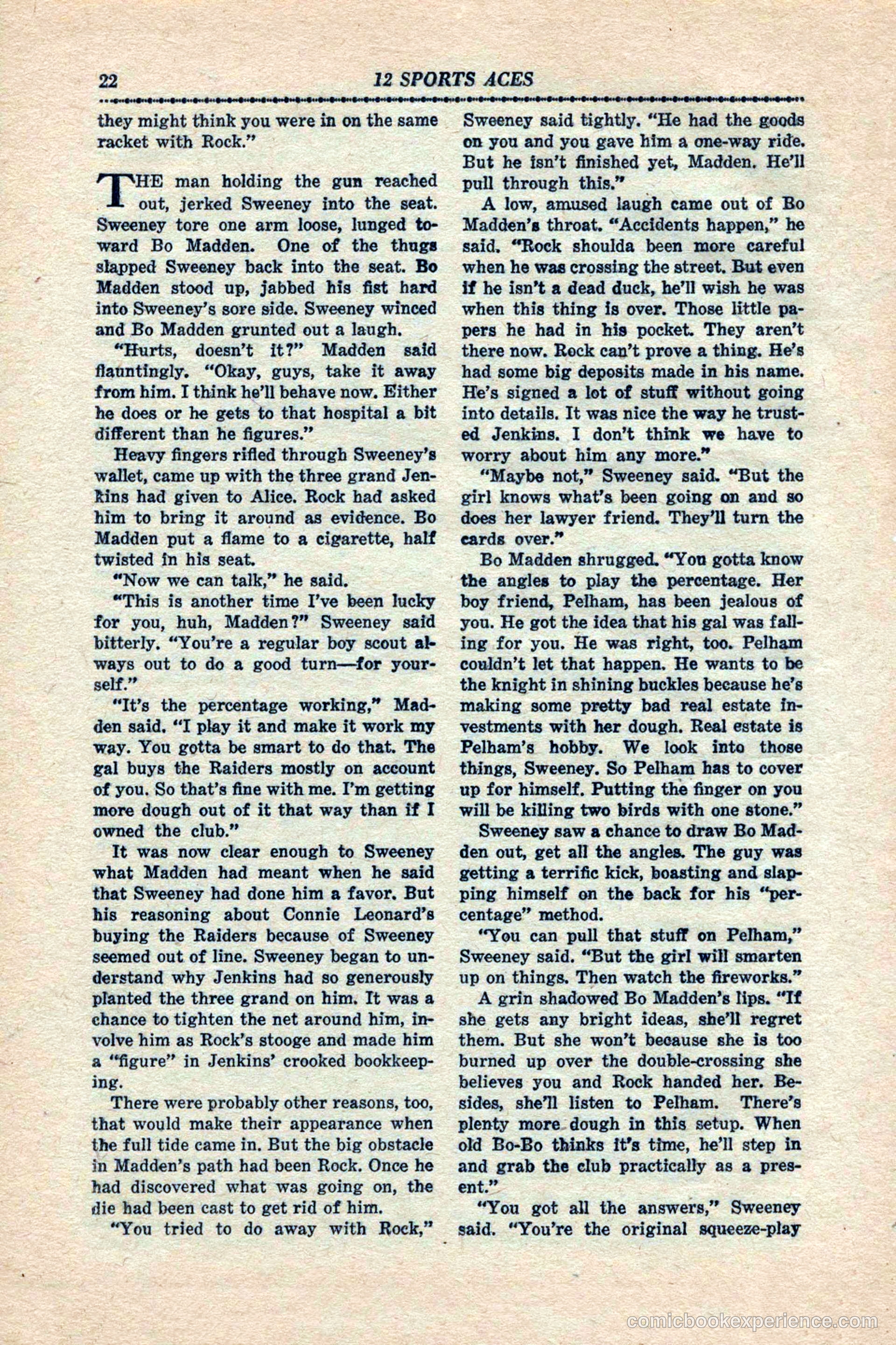12 Sports Aces, January 1943 — page 24 of 116