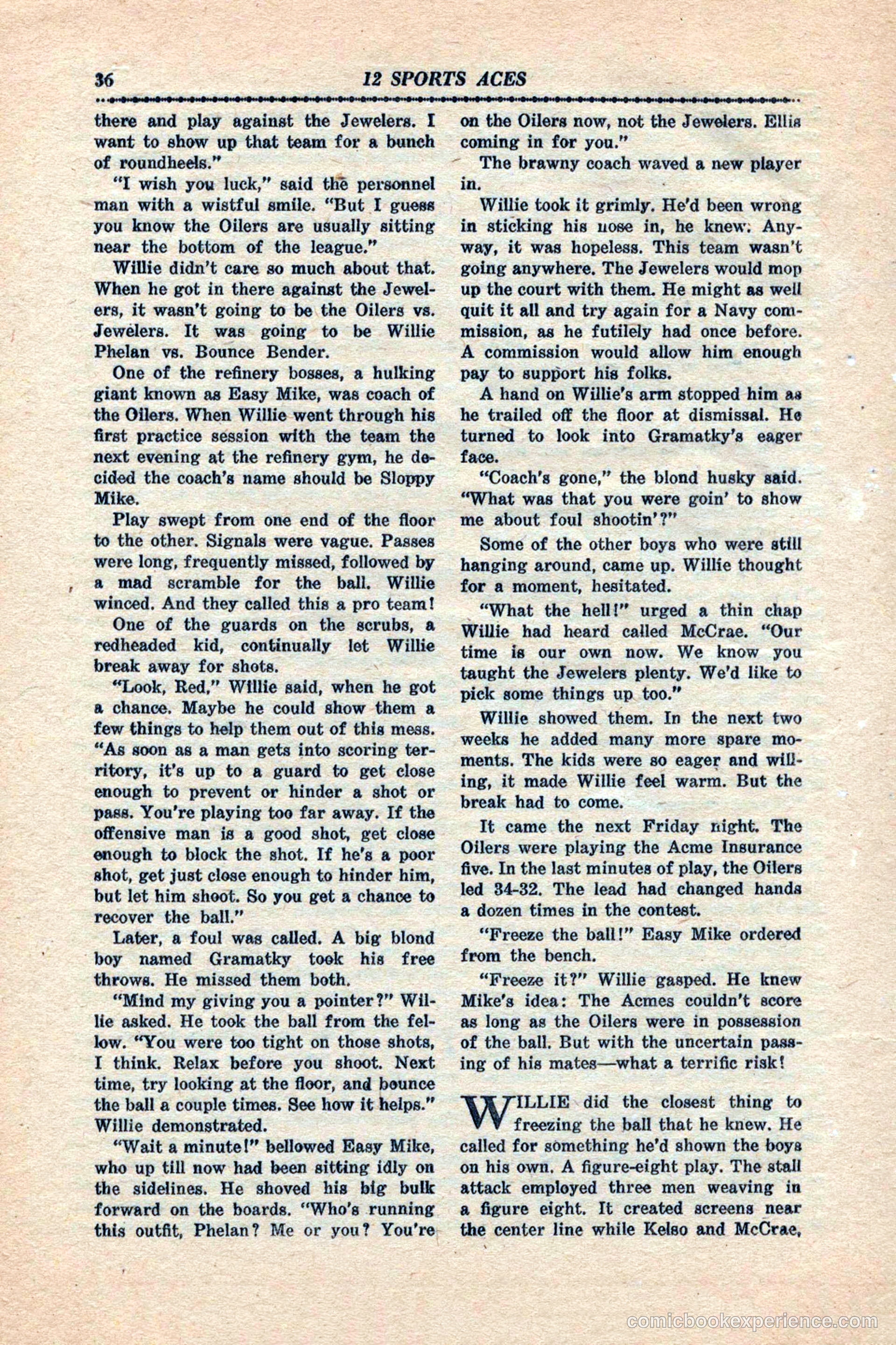 12 Sports Aces, January 1943 — page 38 of 116