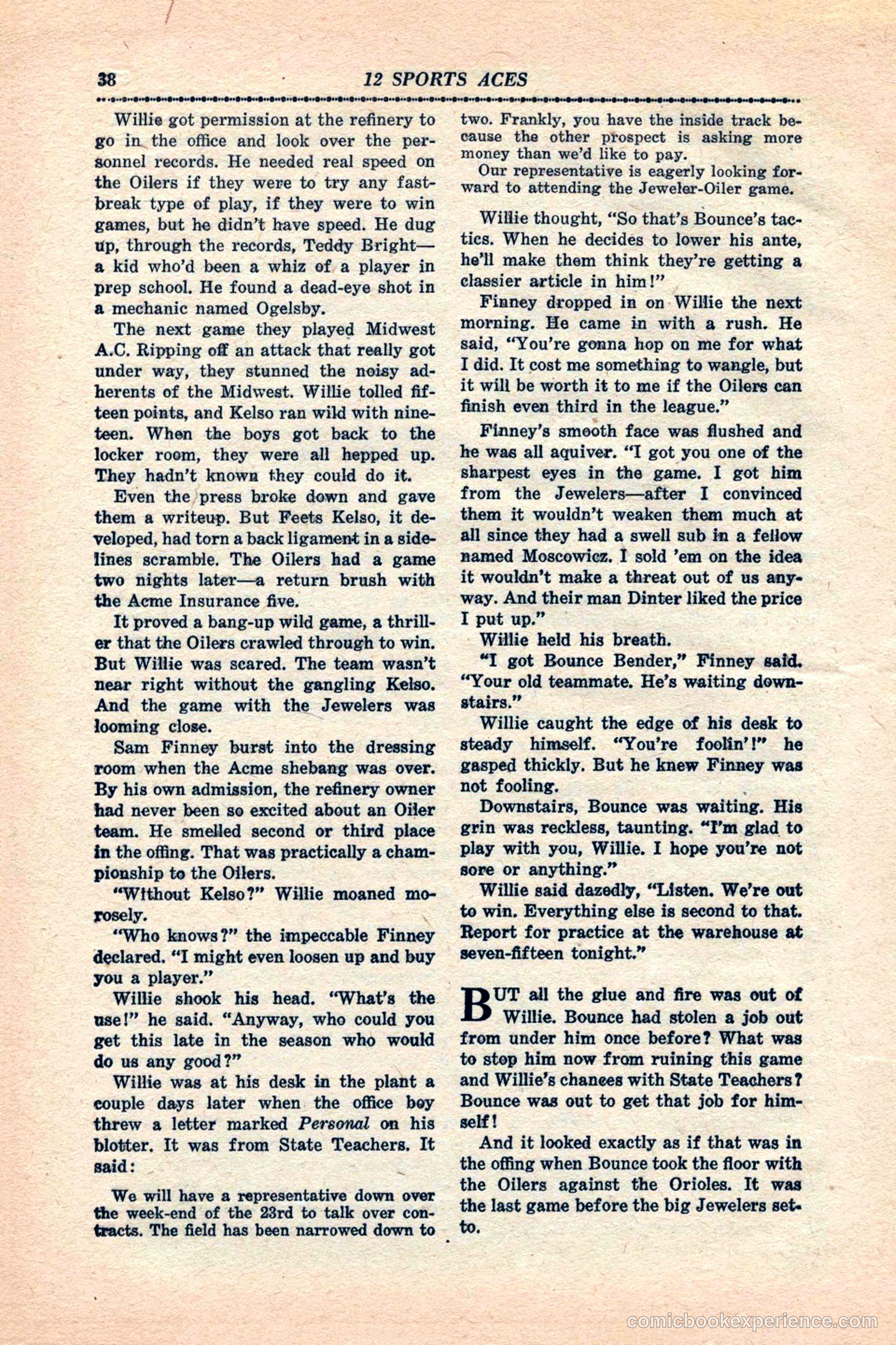 12 Sports Aces, January 1943 — page 40 of 116