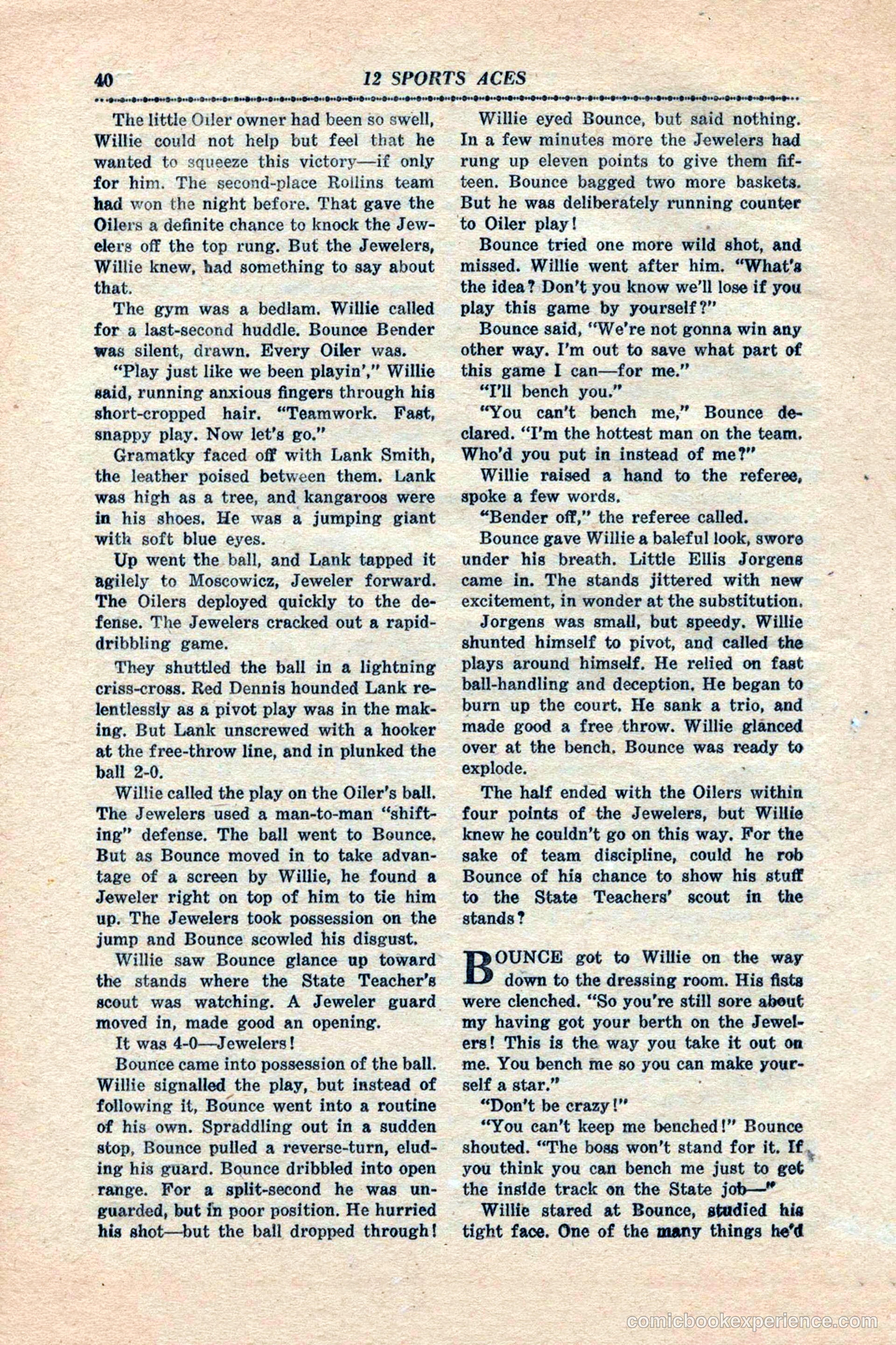 12 Sports Aces, January 1943 — page 42 of 116