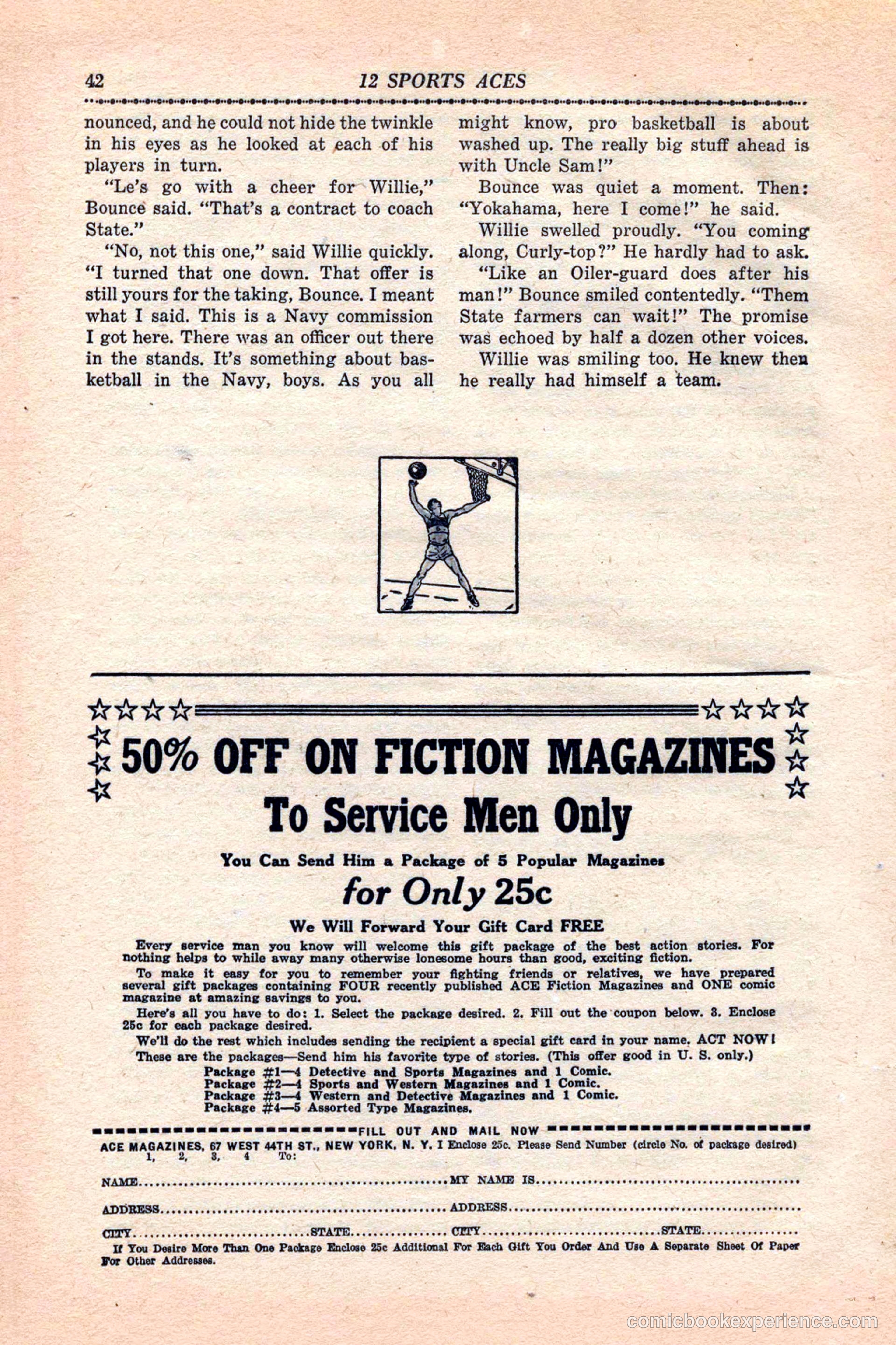 12 Sports Aces, January 1943 — page 44 of 116