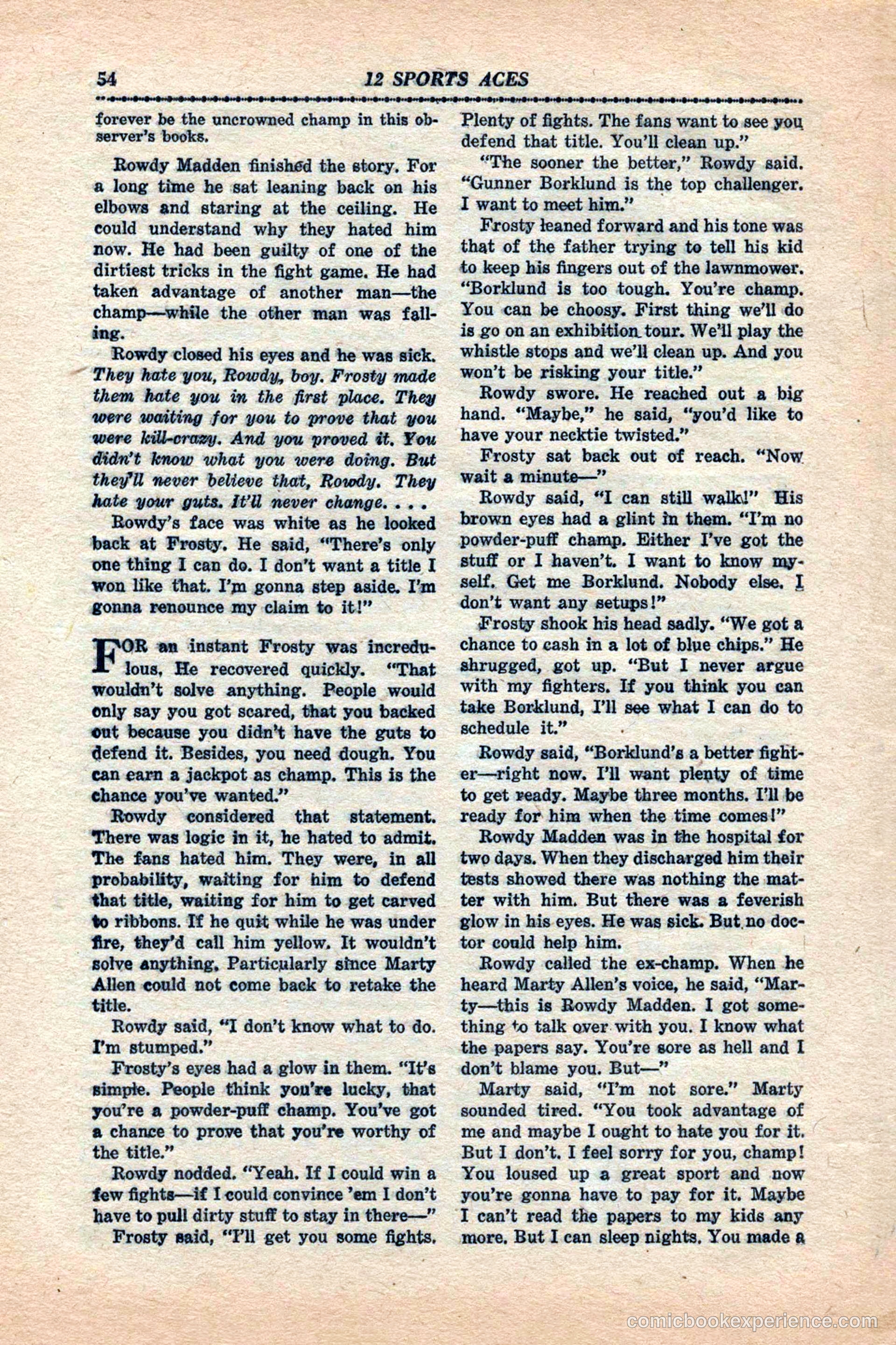 12 Sports Aces, January 1943 — page 56 of 116