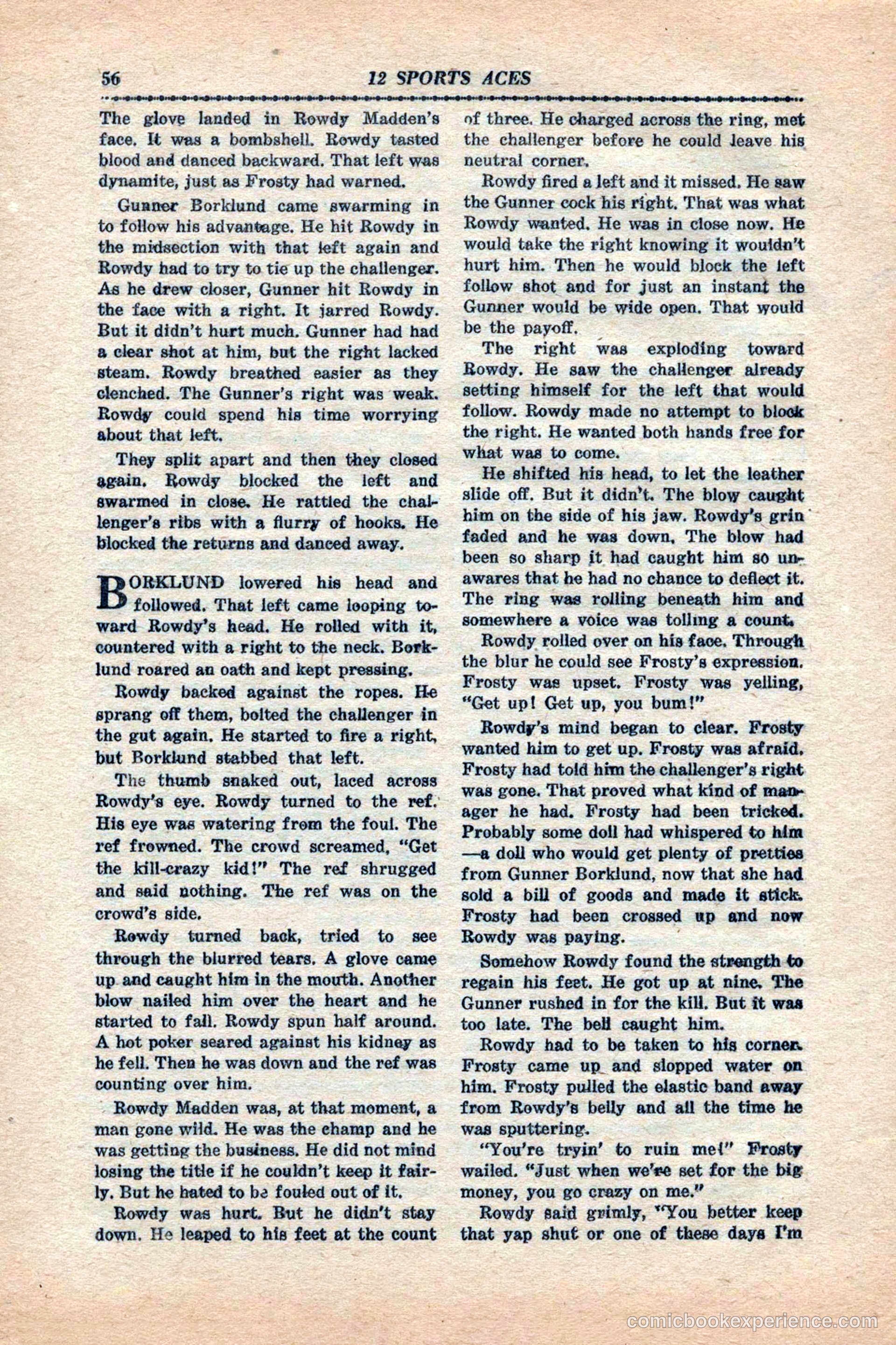 12 Sports Aces, January 1943 — page 58 of 116