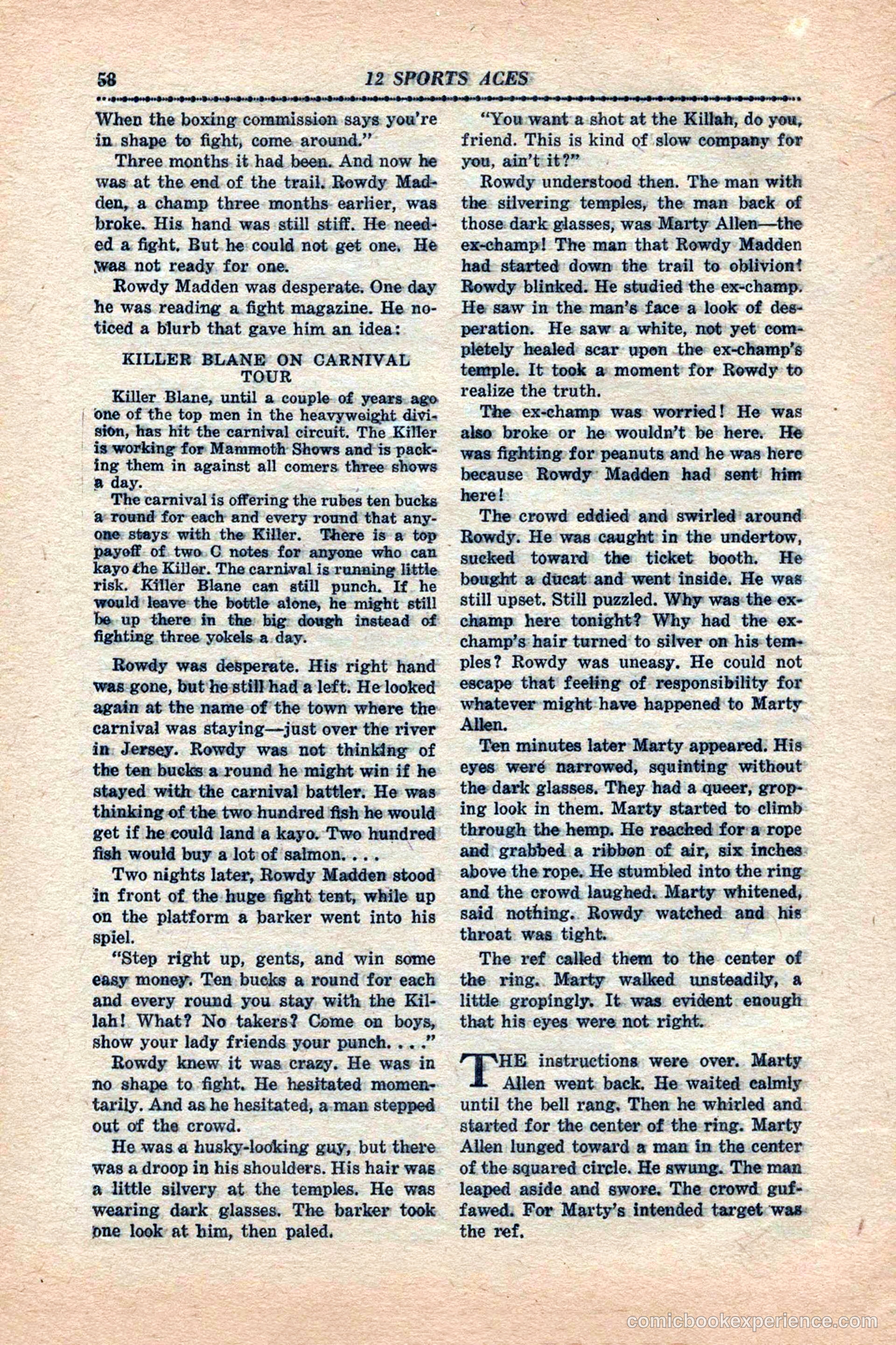 12 Sports Aces, January 1943 — page 60 of 116