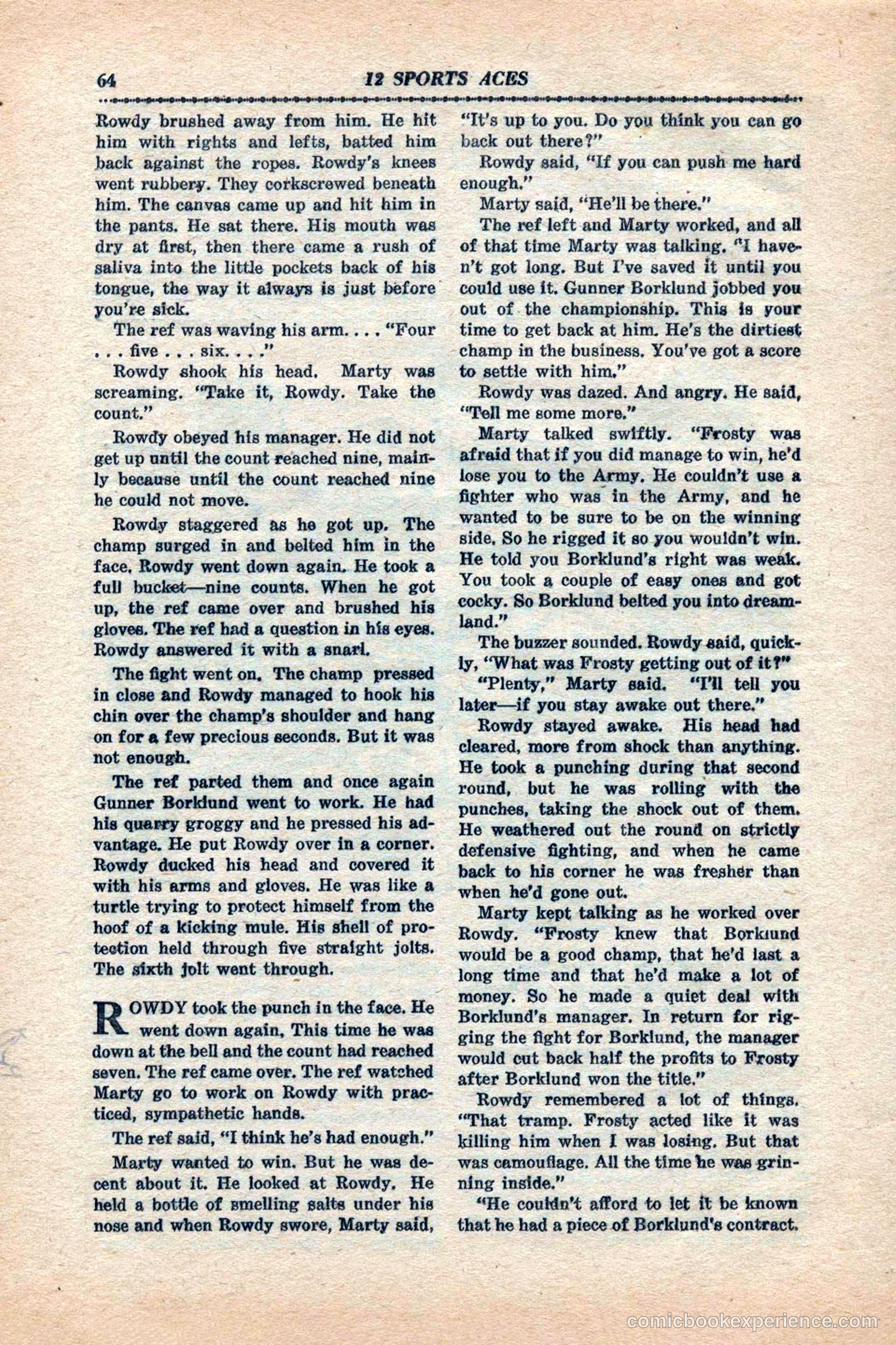 12 Sports Aces, January 1943 — page 66 of 116