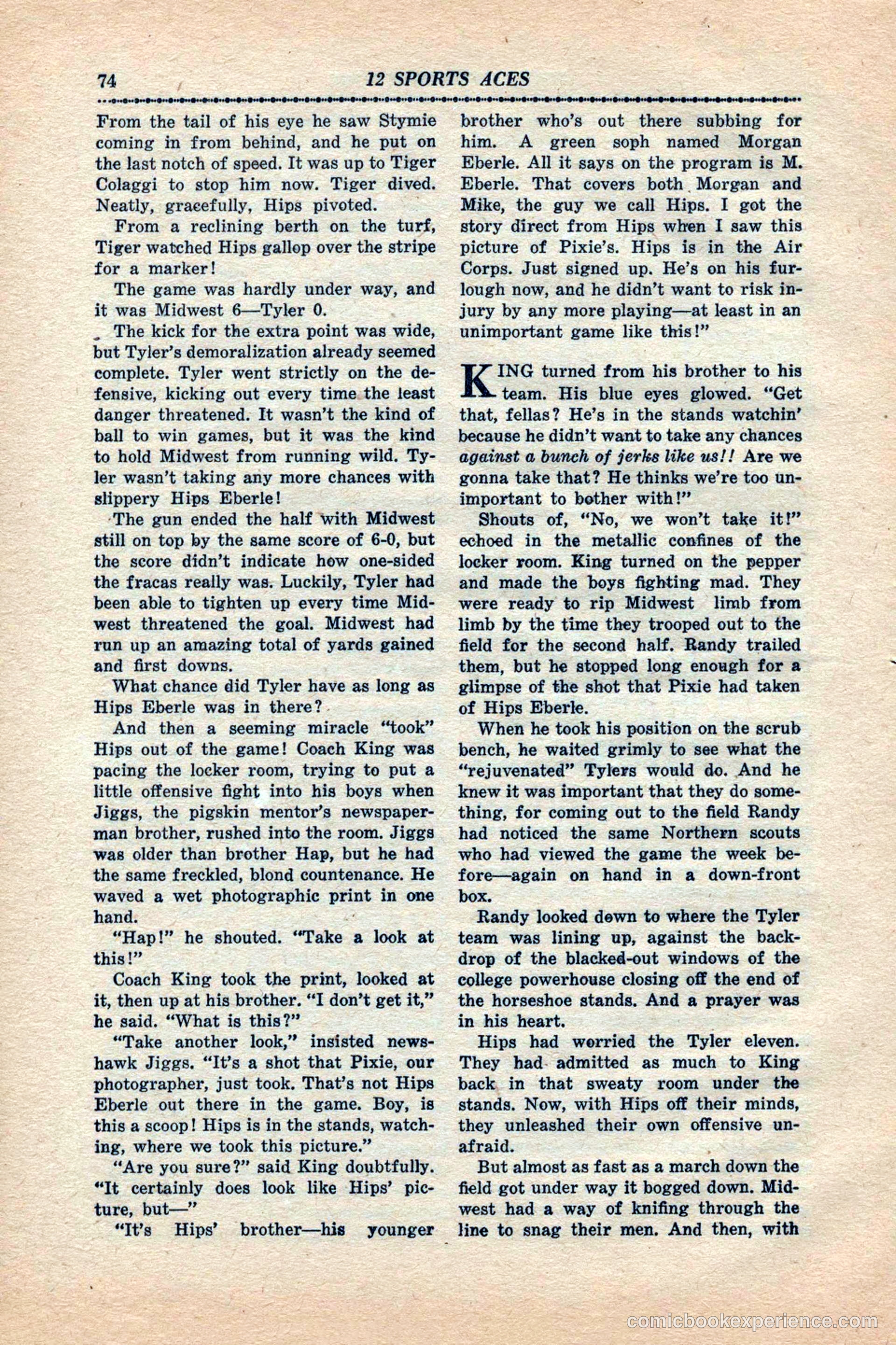 12 Sports Aces, January 1943 — page 76 of 116