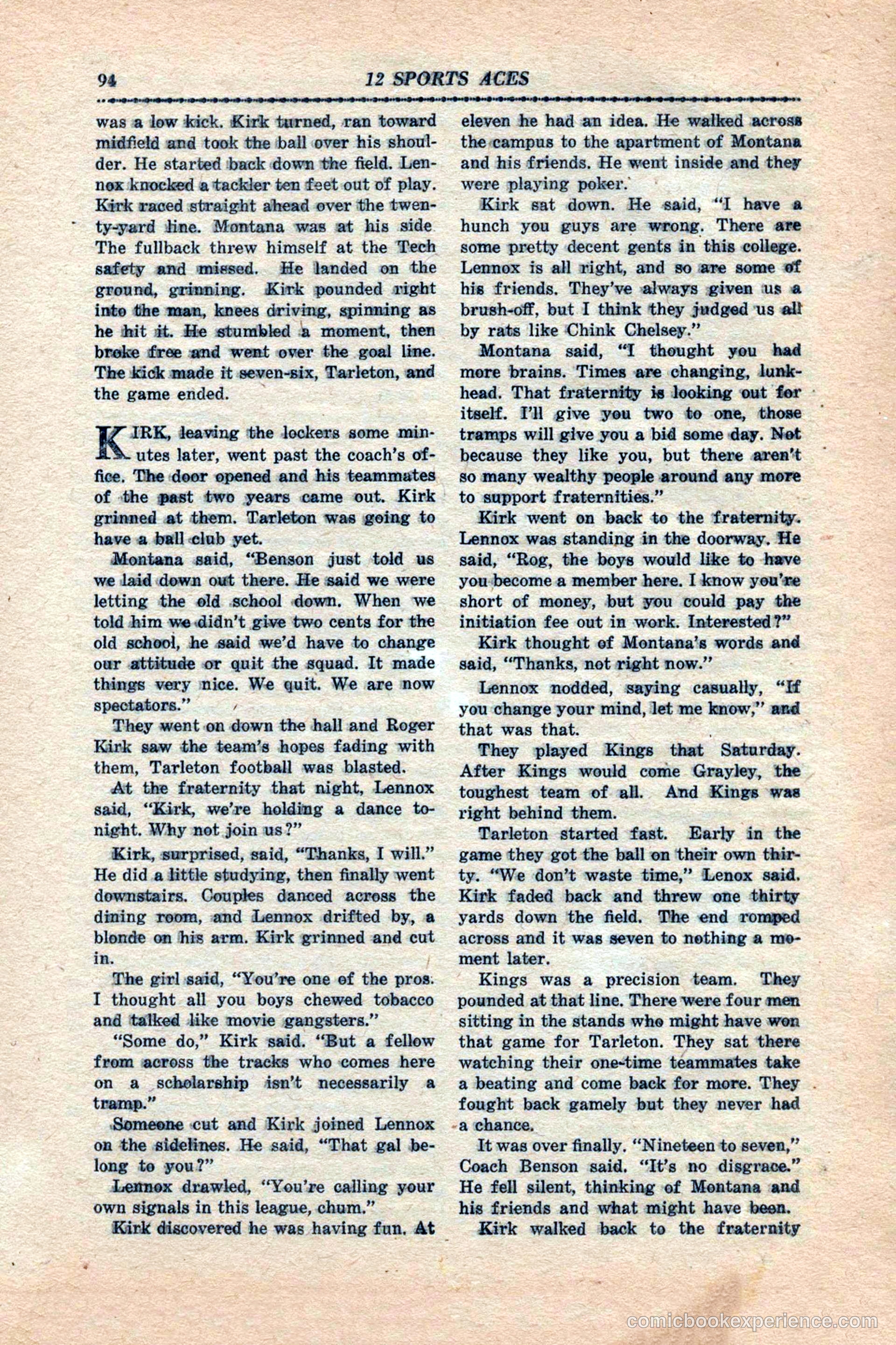 12 Sports Aces, January 1943 — page 96 of 116
