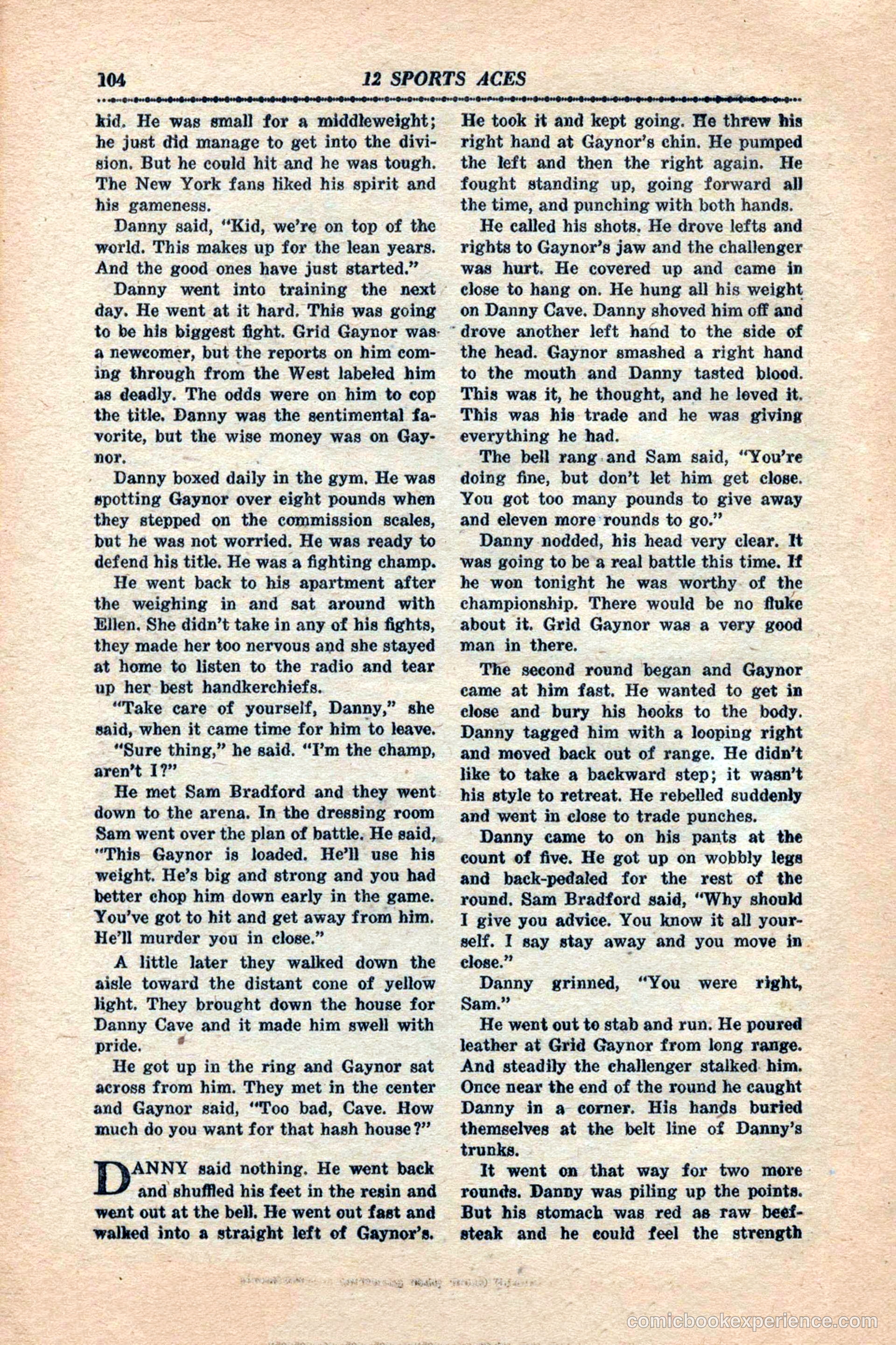 12 Sports Aces, January 1943 — page 106 of 116