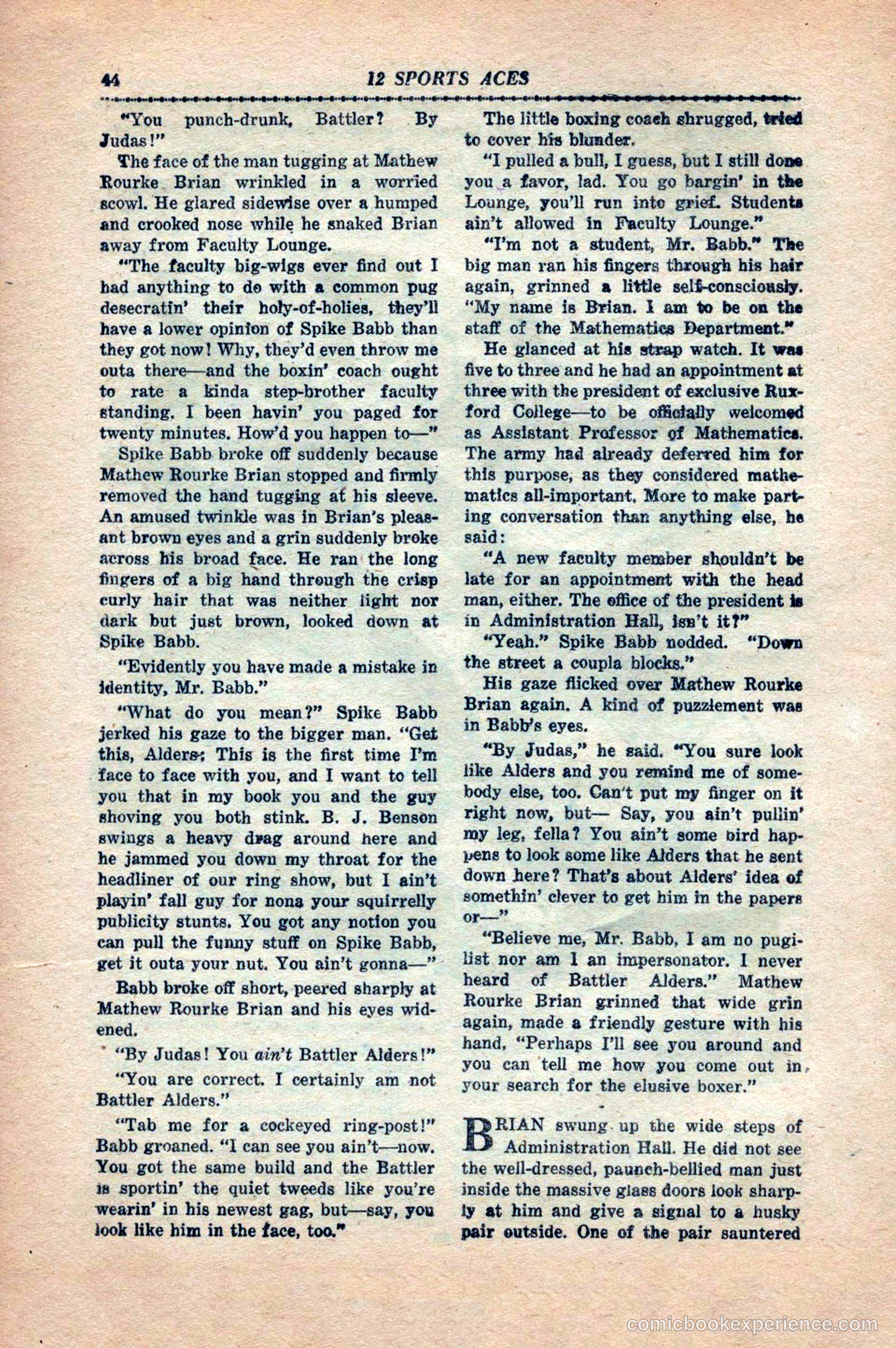 12 Sports Aces, May 1943 — page 46 of 100
