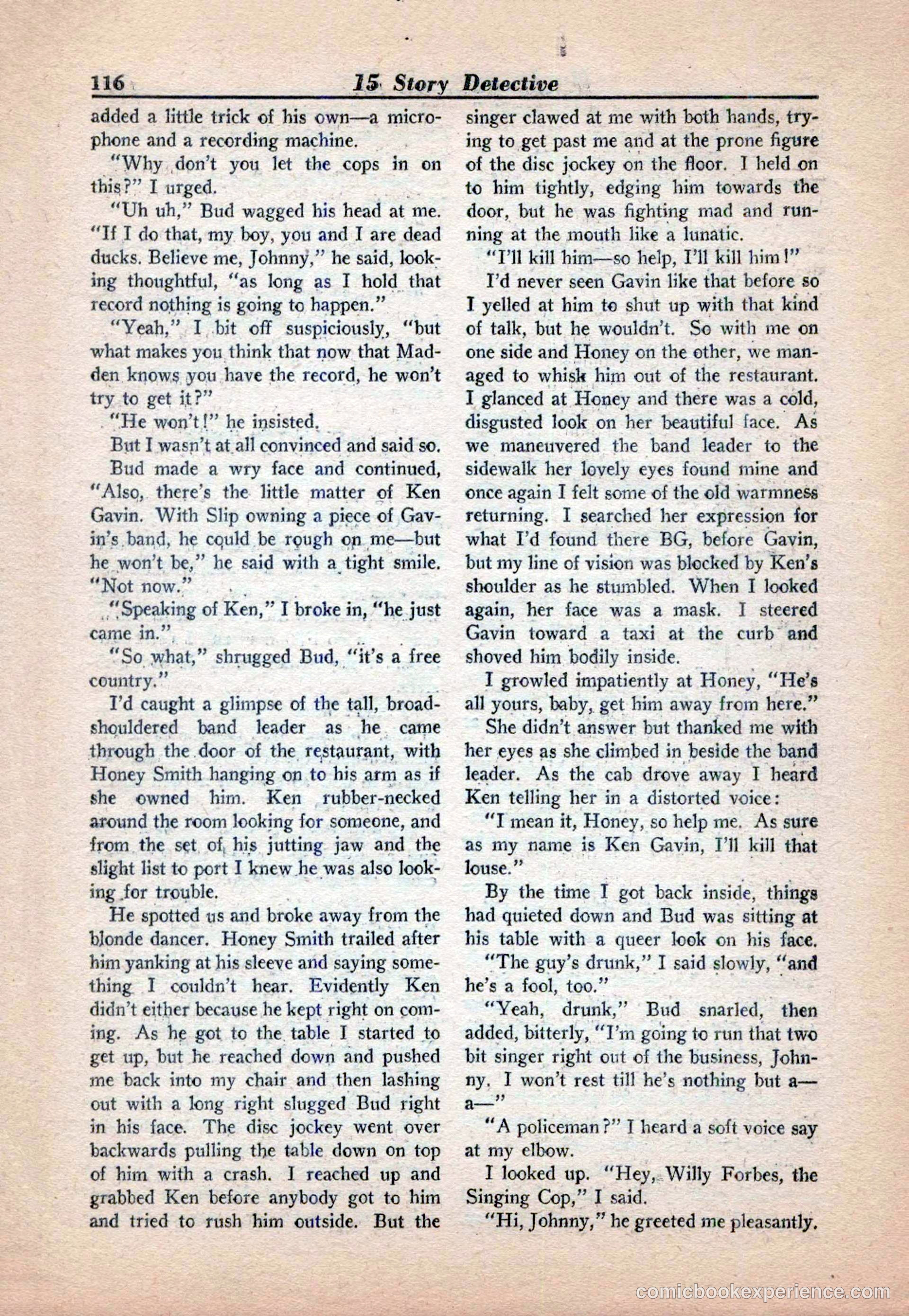 15 Story Detective, April 1950 — page 116 of 132