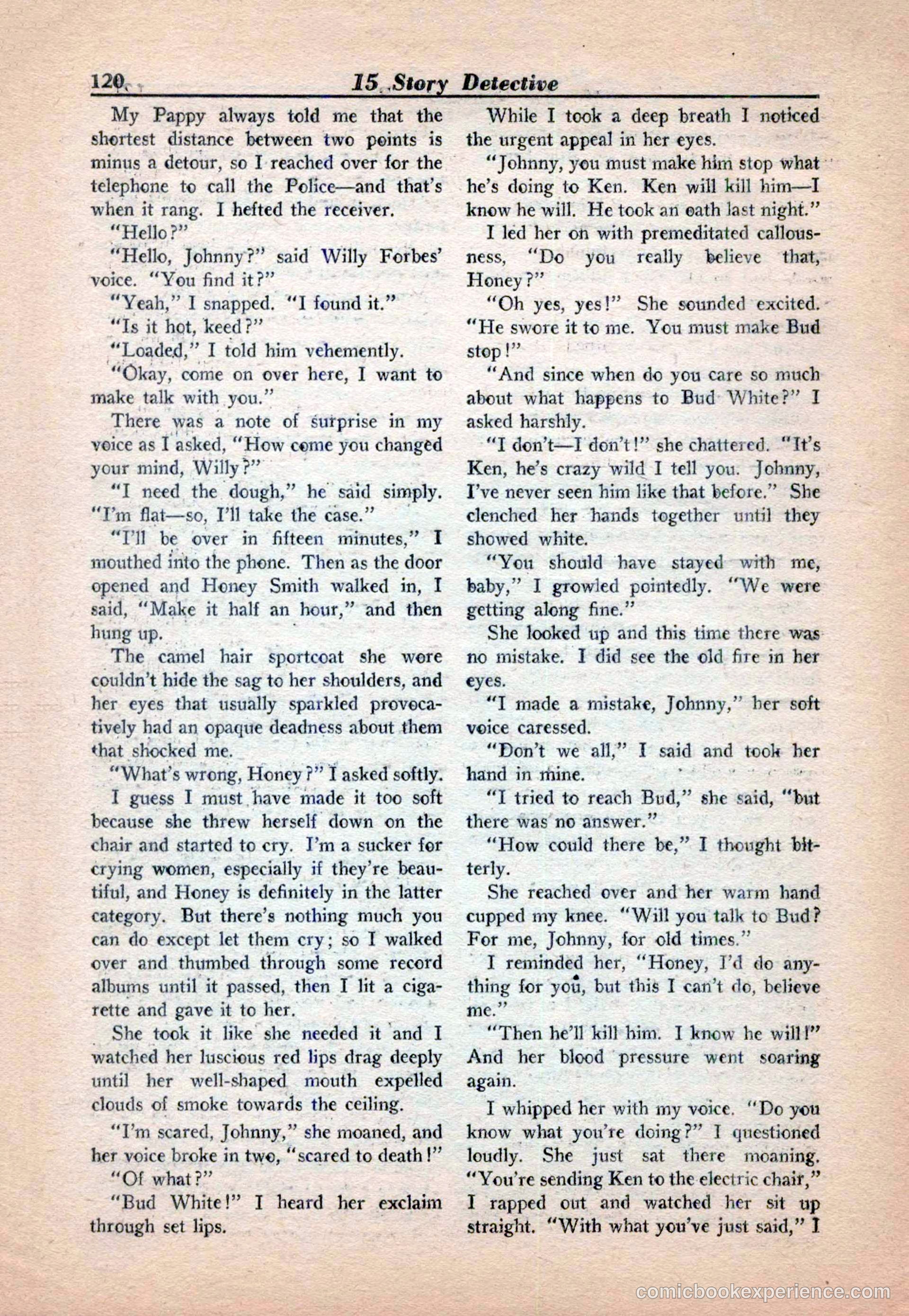 15 Story Detective, April 1950 — page 120 of 132