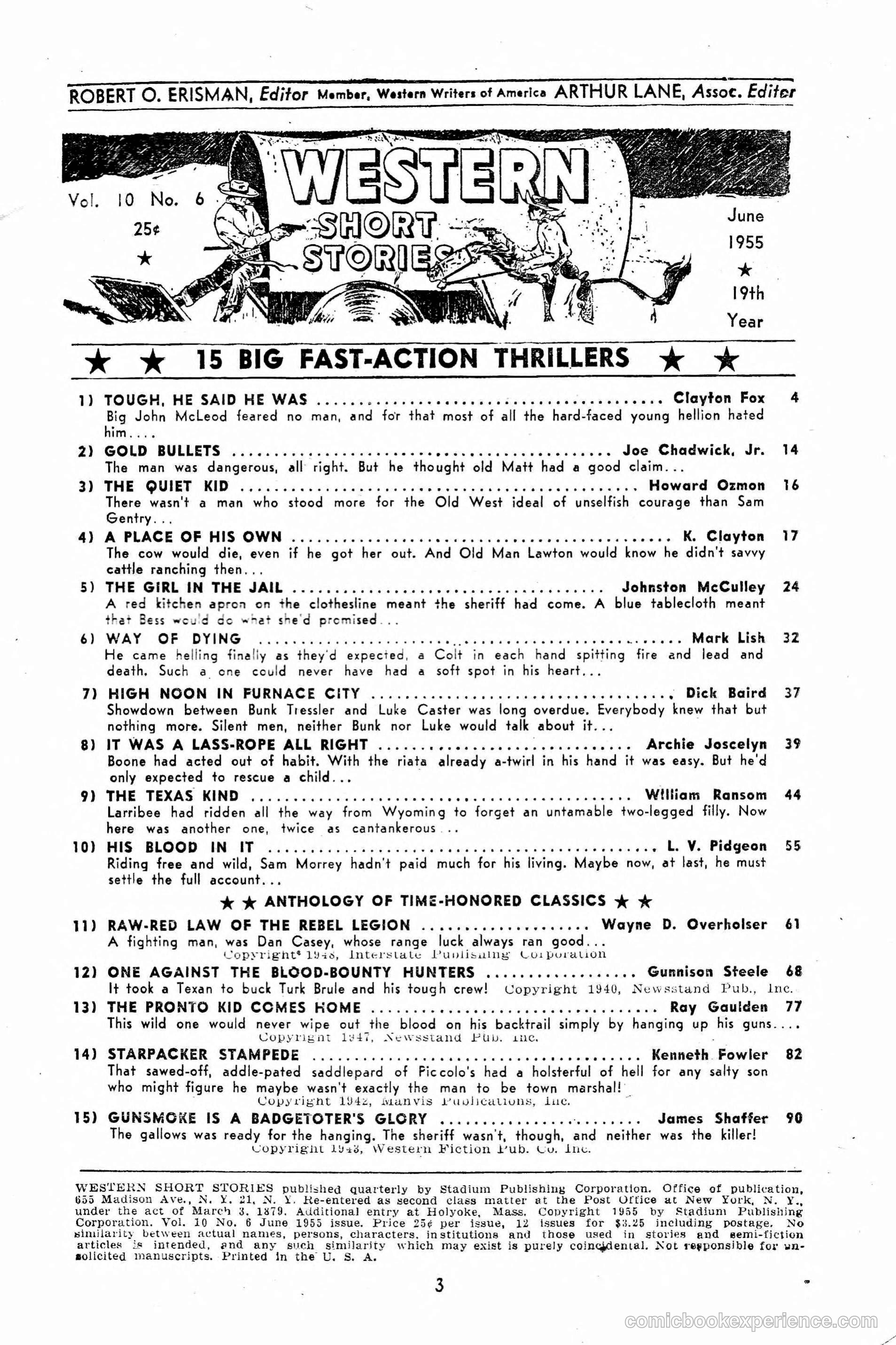 15 Western Short Stories — page 3 of 101