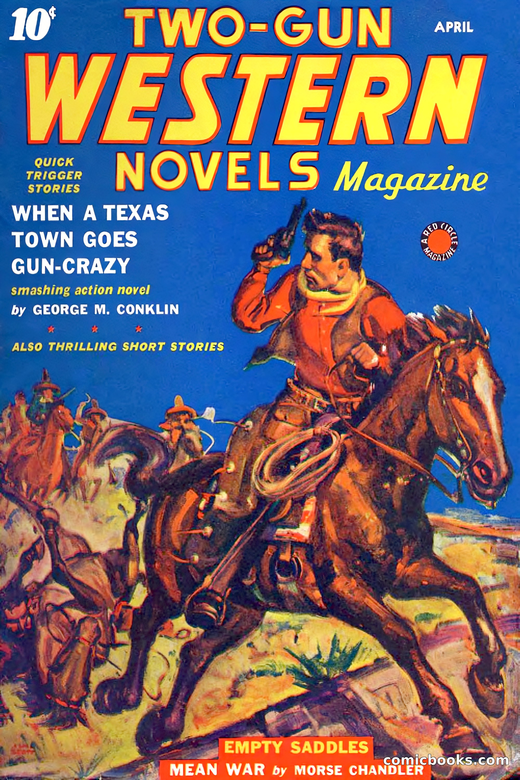 Two-Gun Western Novels Magazine, April 1942 — page 1 of 116
