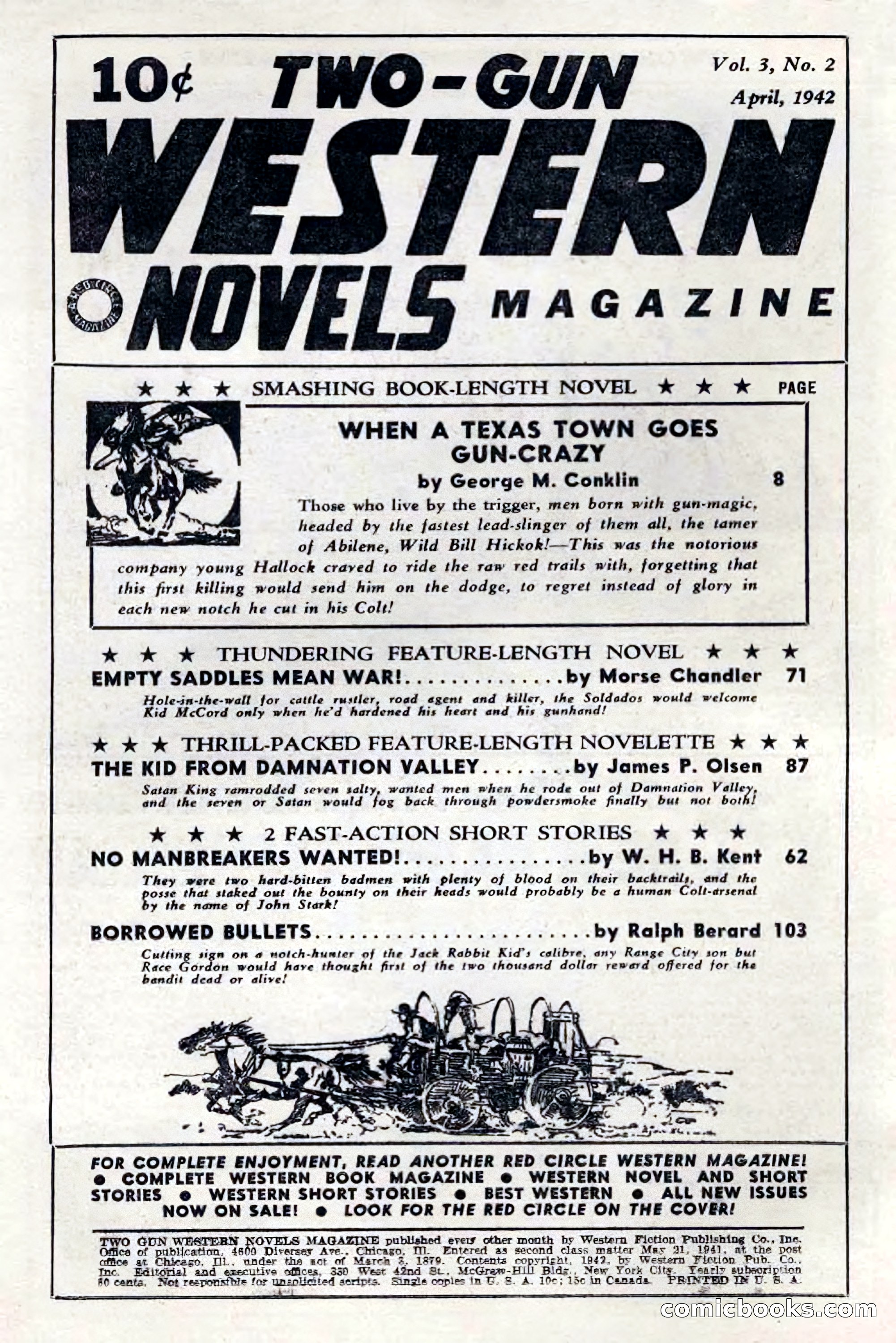 Two-Gun Western Novels Magazine, April 1942 — page 4 of 116