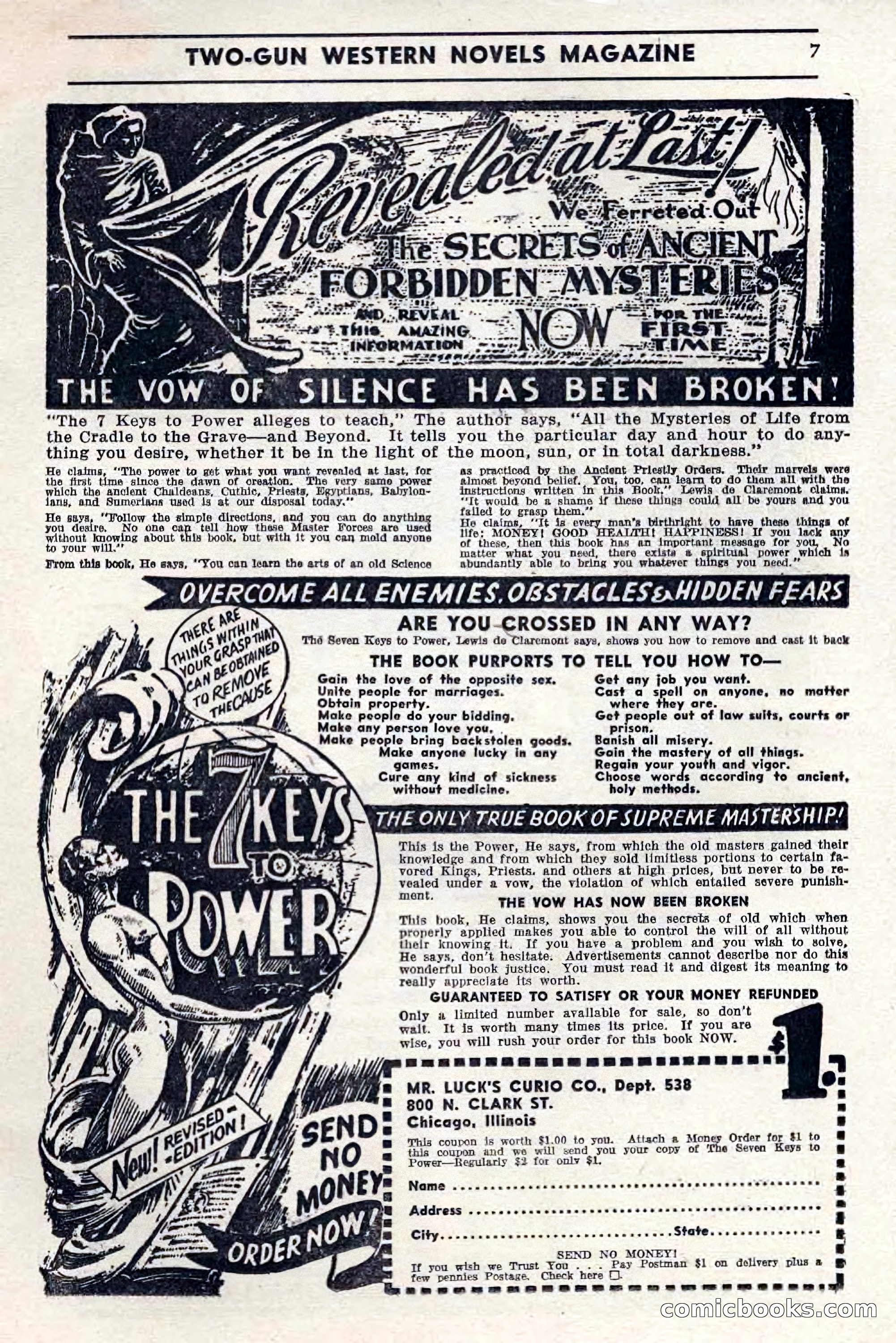 Two-Gun Western Novels Magazine, April 1942 — page 7 of 116