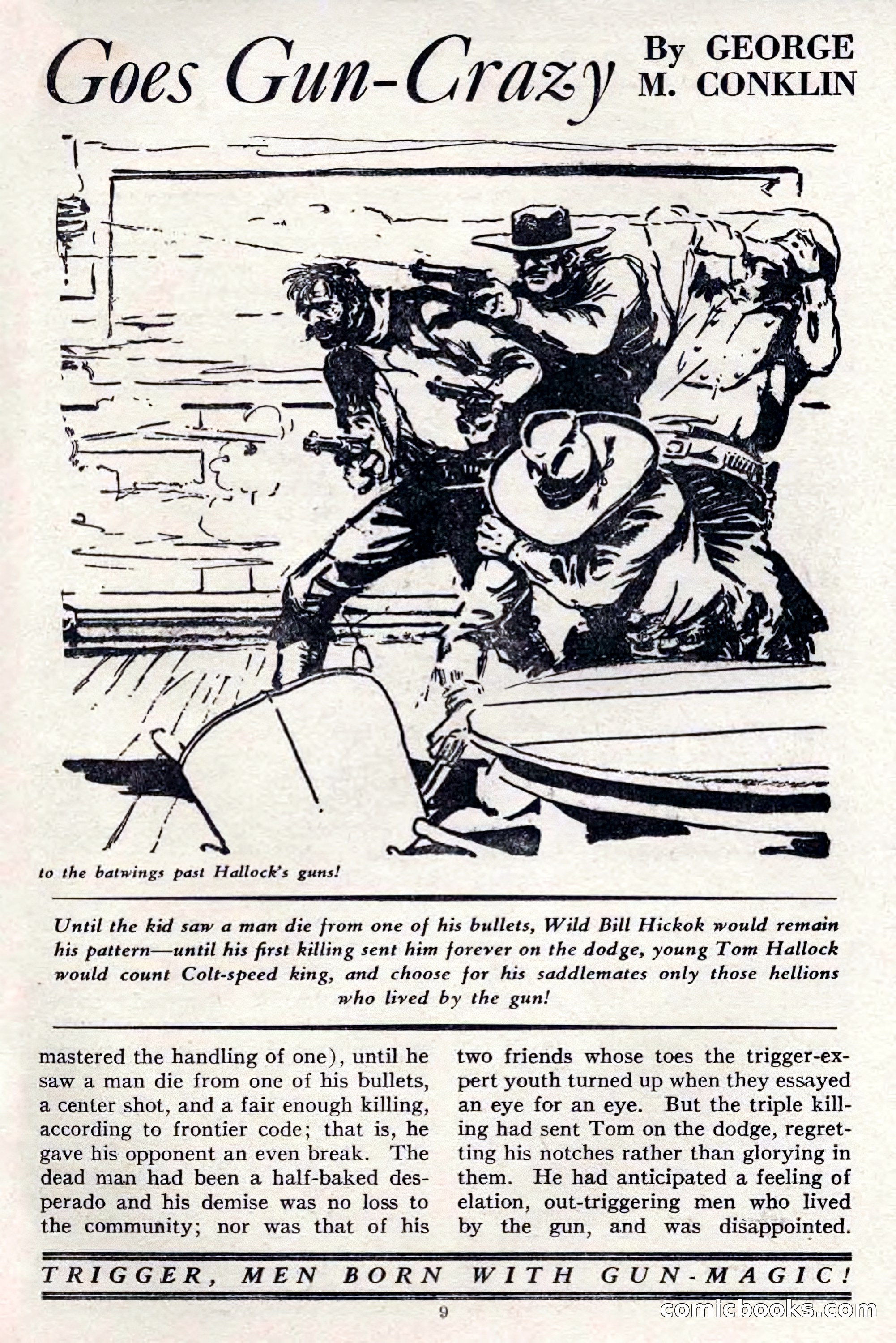 Two-Gun Western Novels Magazine, April 1942 — page 9 of 116