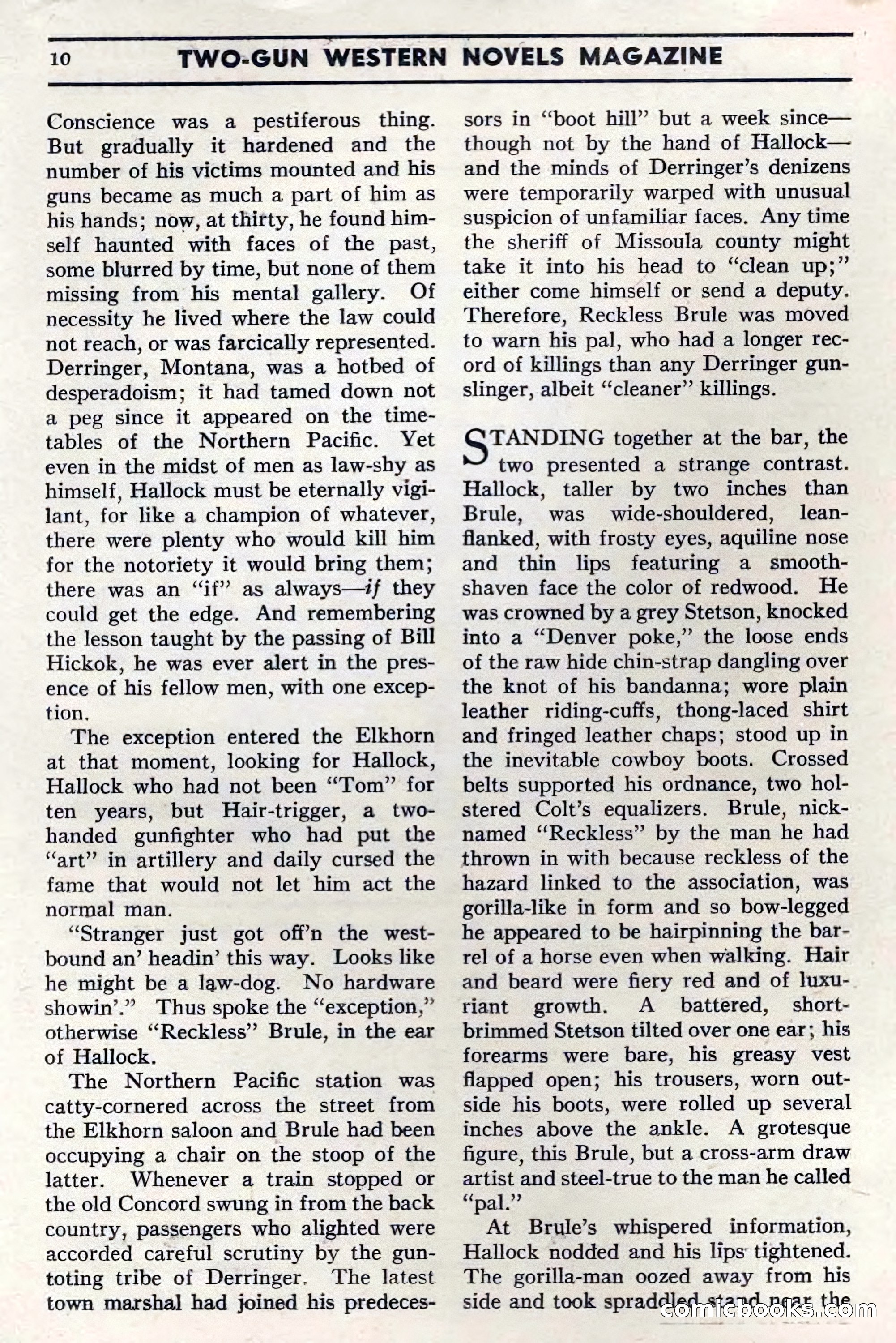 Two-Gun Western Novels Magazine, April 1942 — page 10 of 116