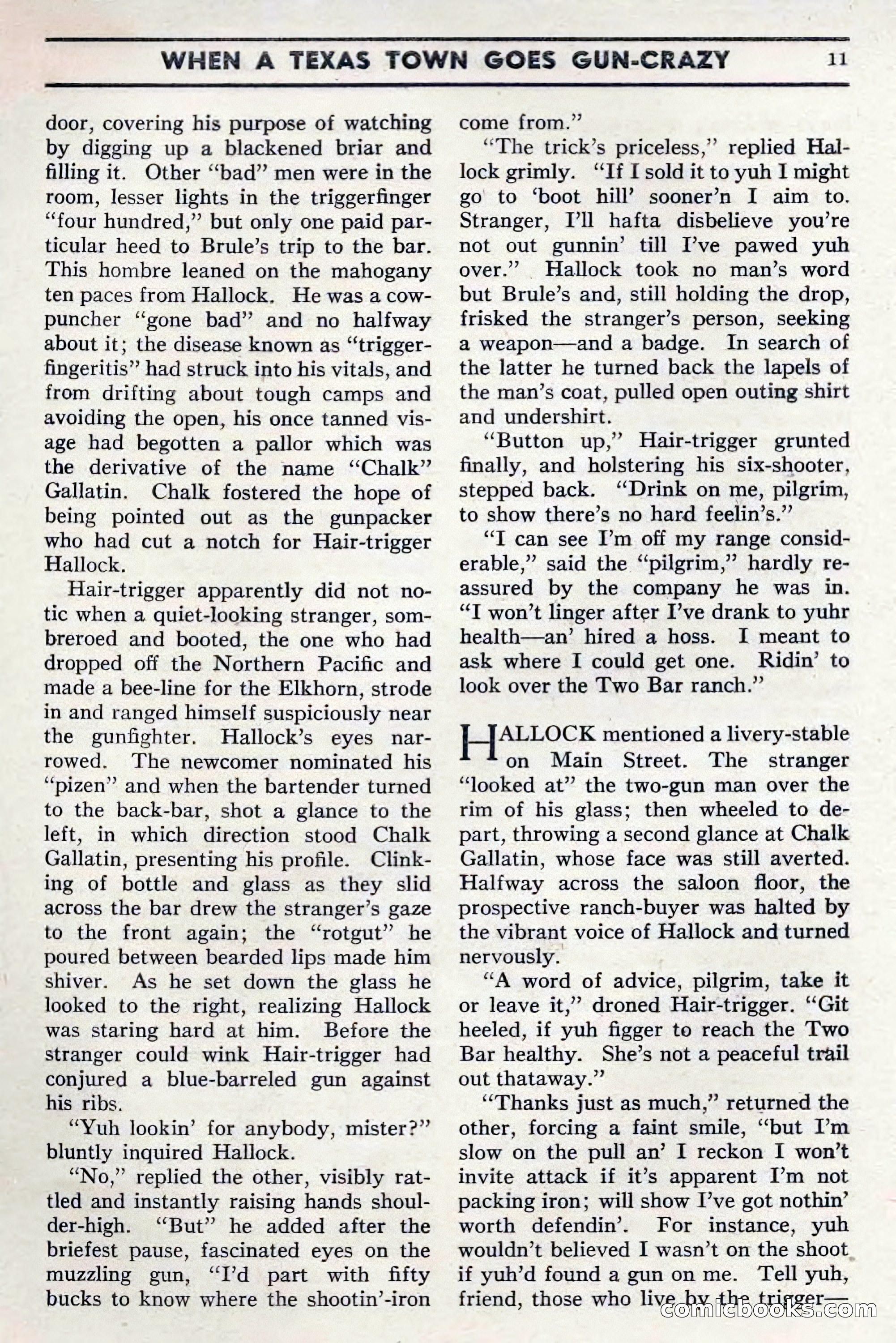 Two-Gun Western Novels Magazine, April 1942 — page 11 of 116