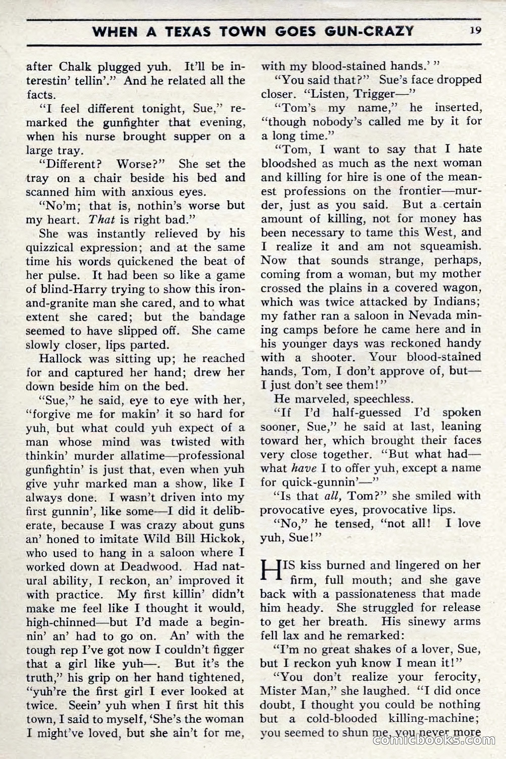 Two-Gun Western Novels Magazine, April 1942 — page 19 of 116