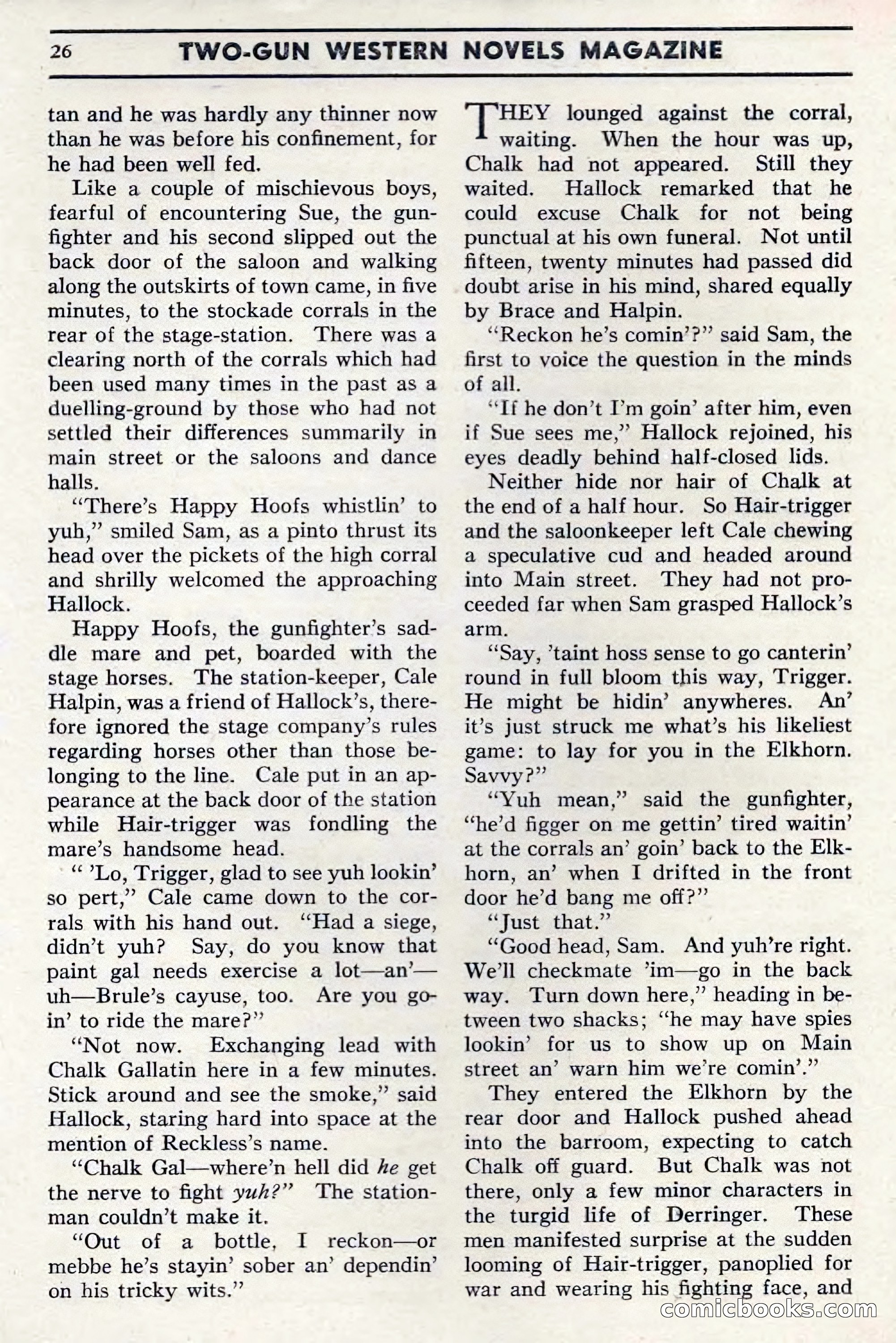 Two-Gun Western Novels Magazine, April 1942 — page 26 of 116