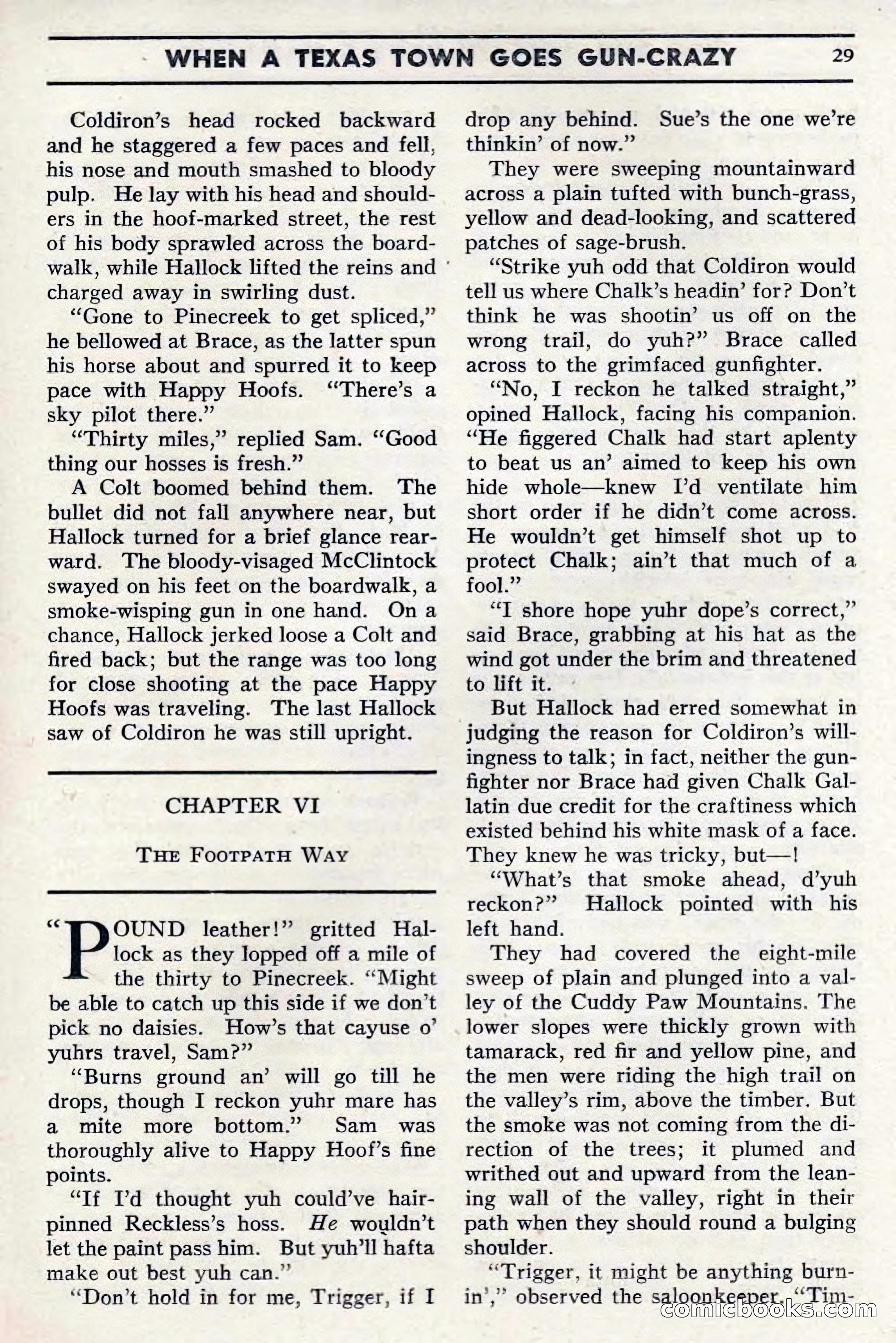 Two-Gun Western Novels Magazine, April 1942 — page 29 of 116