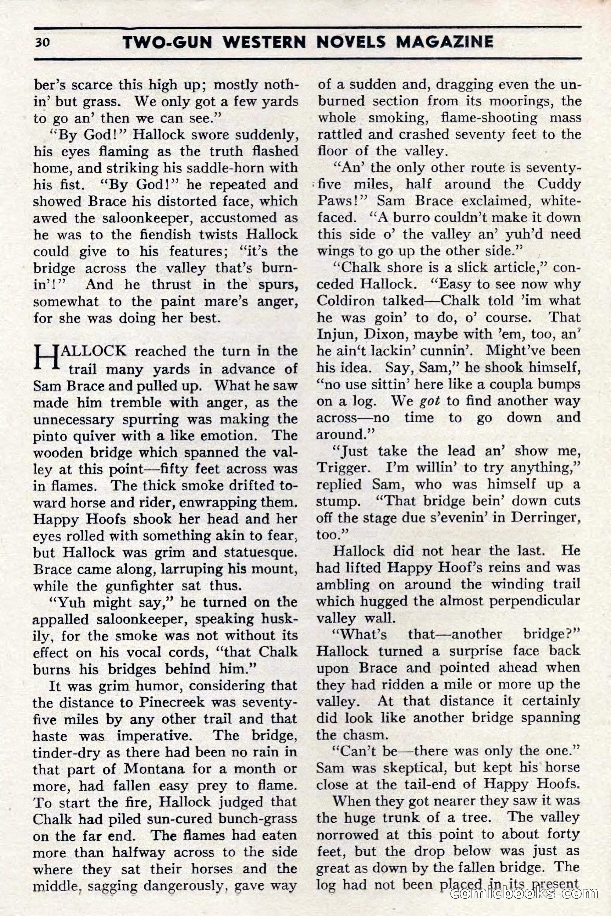 Two-Gun Western Novels Magazine, April 1942 — page 30 of 116