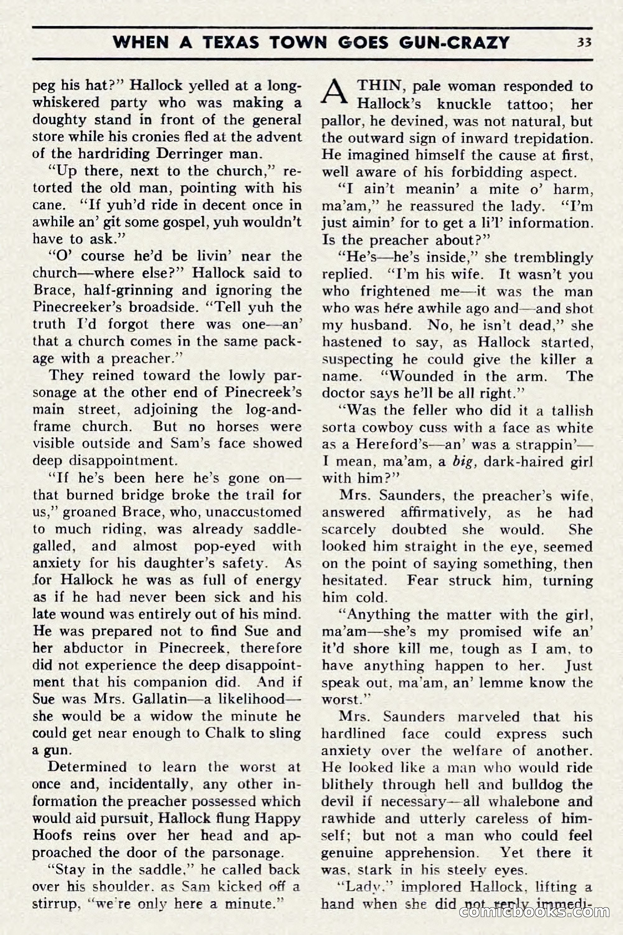 Two-Gun Western Novels Magazine, April 1942 — page 33 of 116