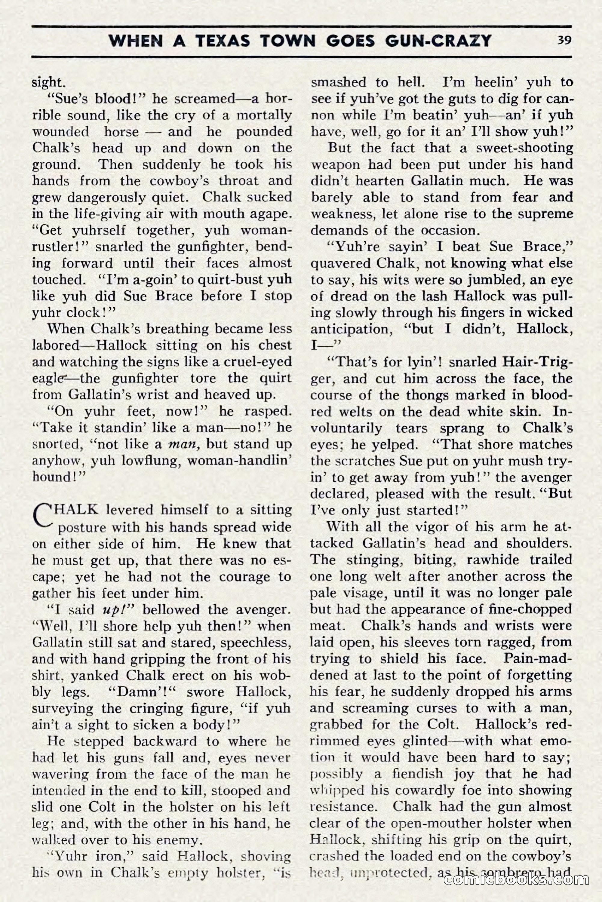 Two-Gun Western Novels Magazine, April 1942 — page 39 of 116