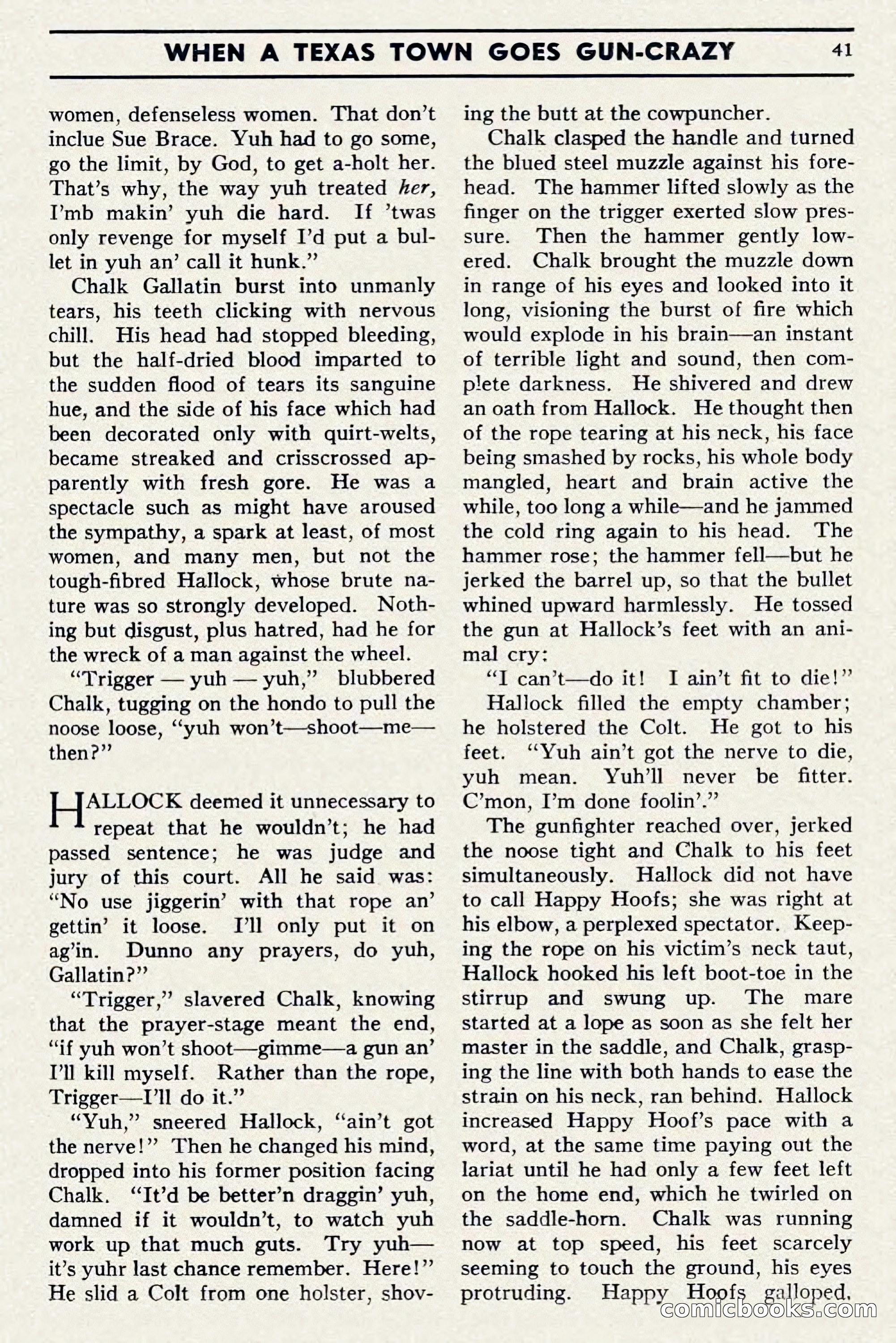 Two-Gun Western Novels Magazine, April 1942 — page 41 of 116