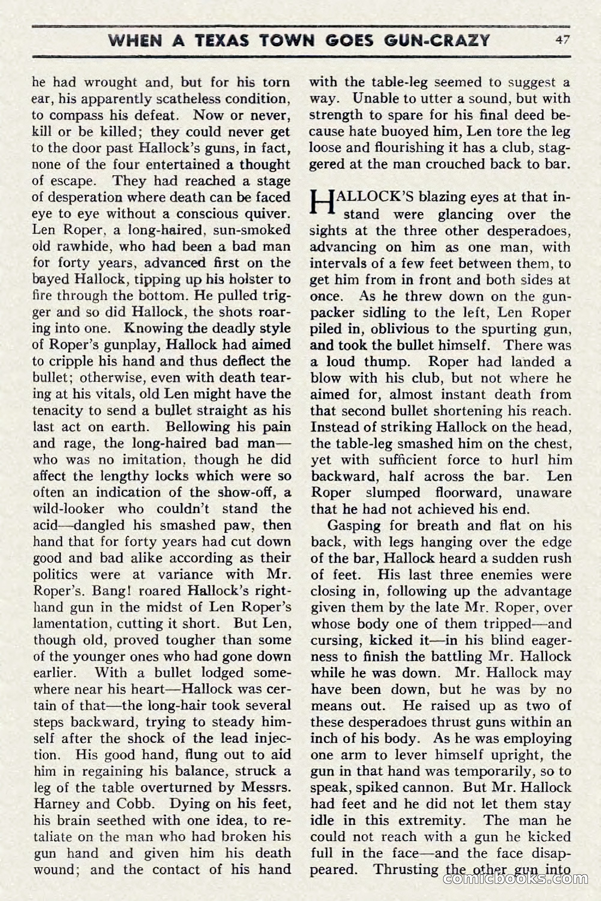 Two-Gun Western Novels Magazine, April 1942 — page 47 of 116