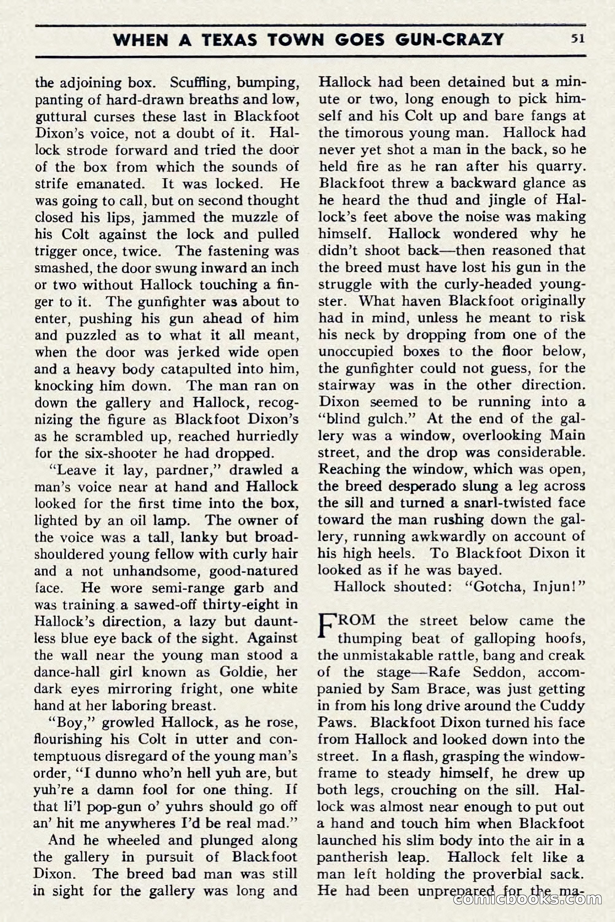 Two-Gun Western Novels Magazine, April 1942 — page 51 of 116