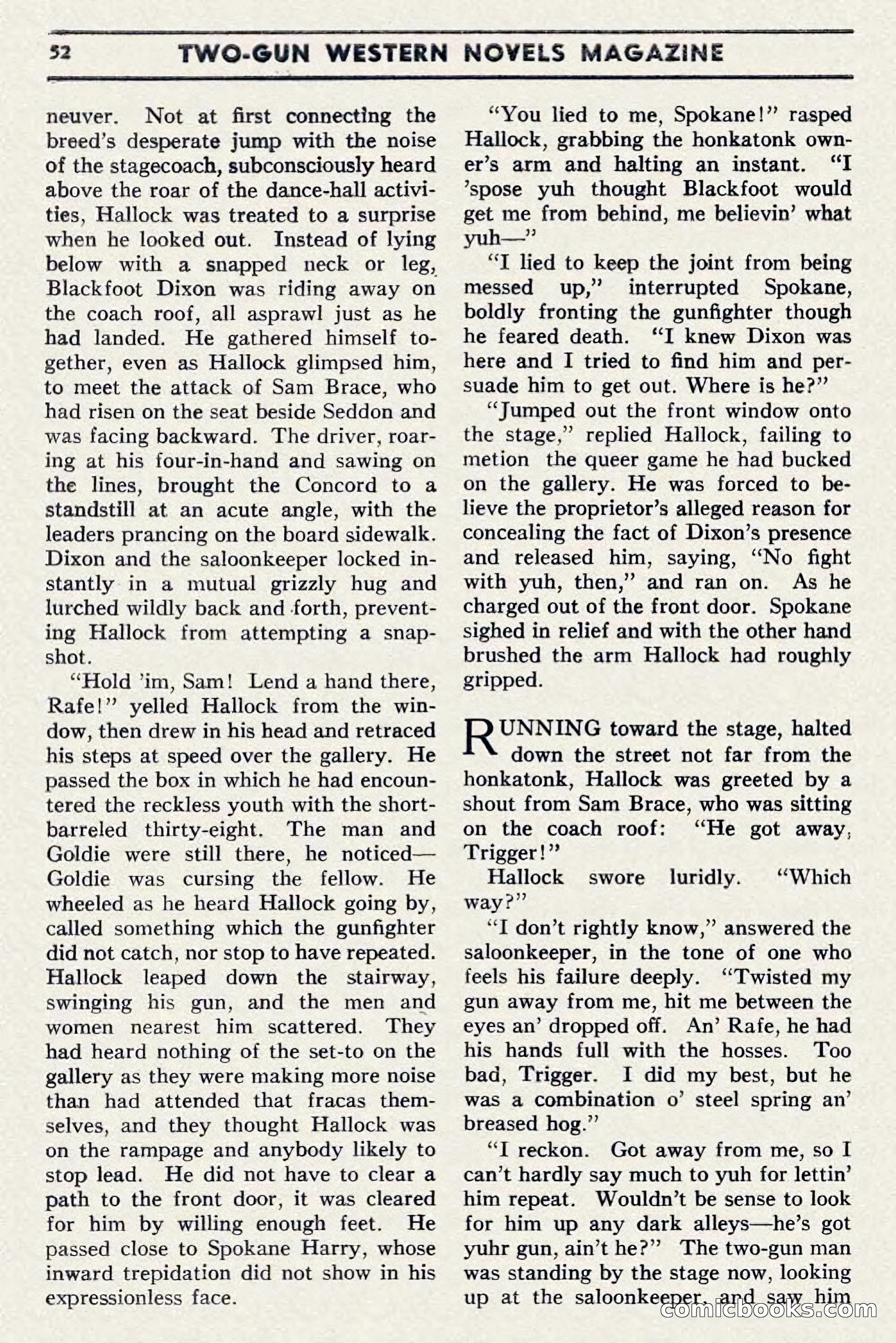 Two-Gun Western Novels Magazine, April 1942 — page 52 of 116