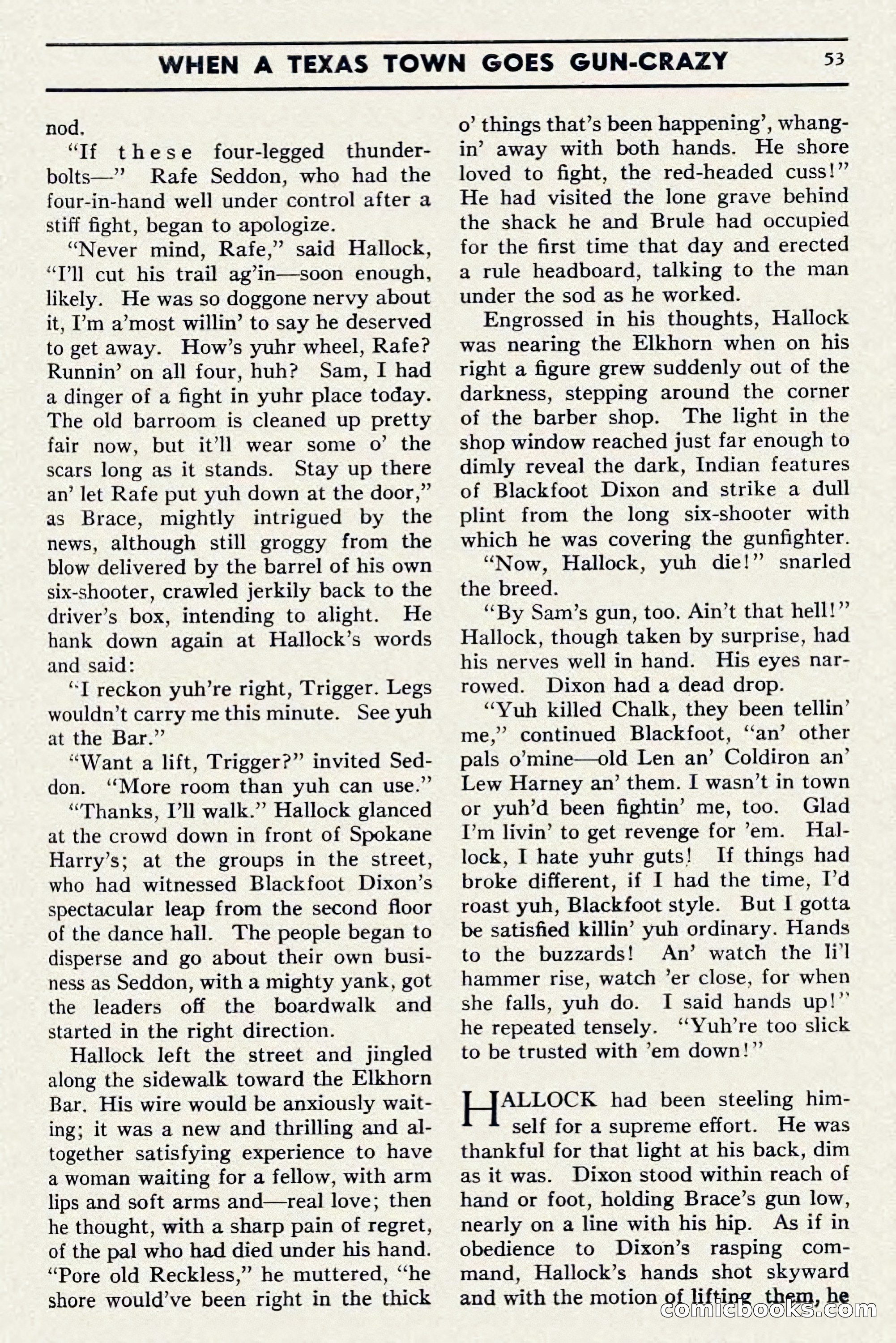Two-Gun Western Novels Magazine, April 1942 — page 53 of 116