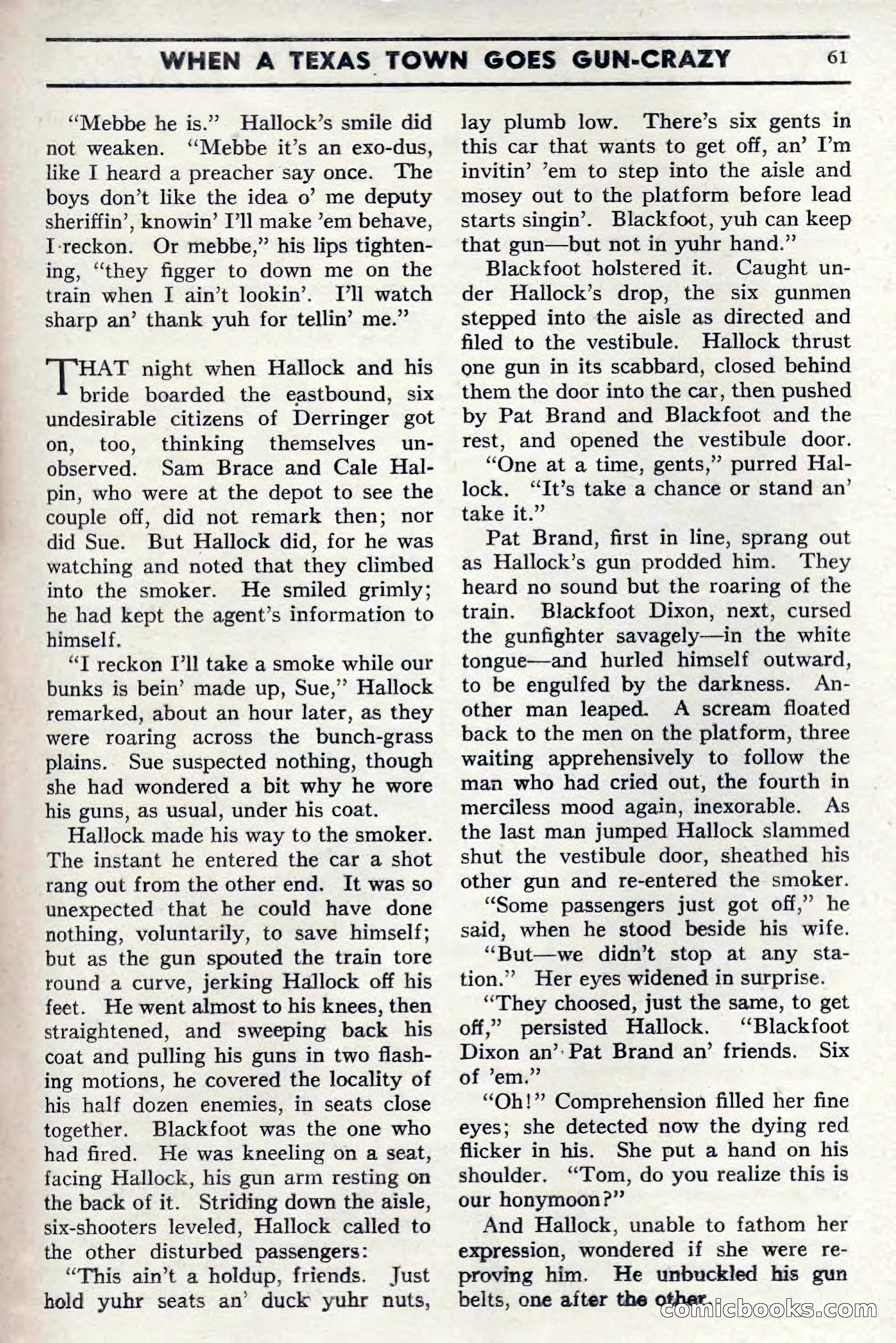 Two-Gun Western Novels Magazine, April 1942 — page 61 of 116