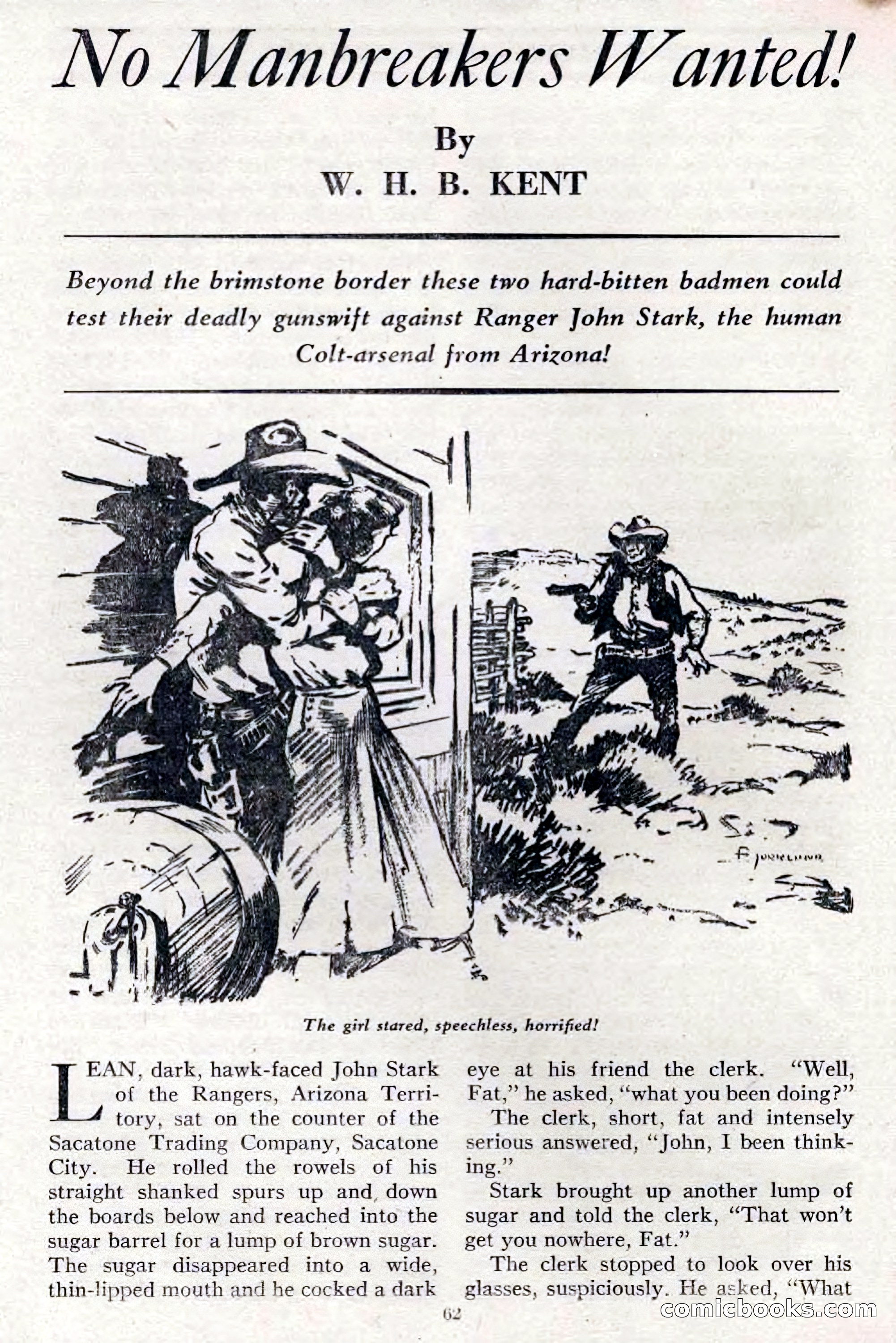Two-Gun Western Novels Magazine, April 1942 — page 62 of 116