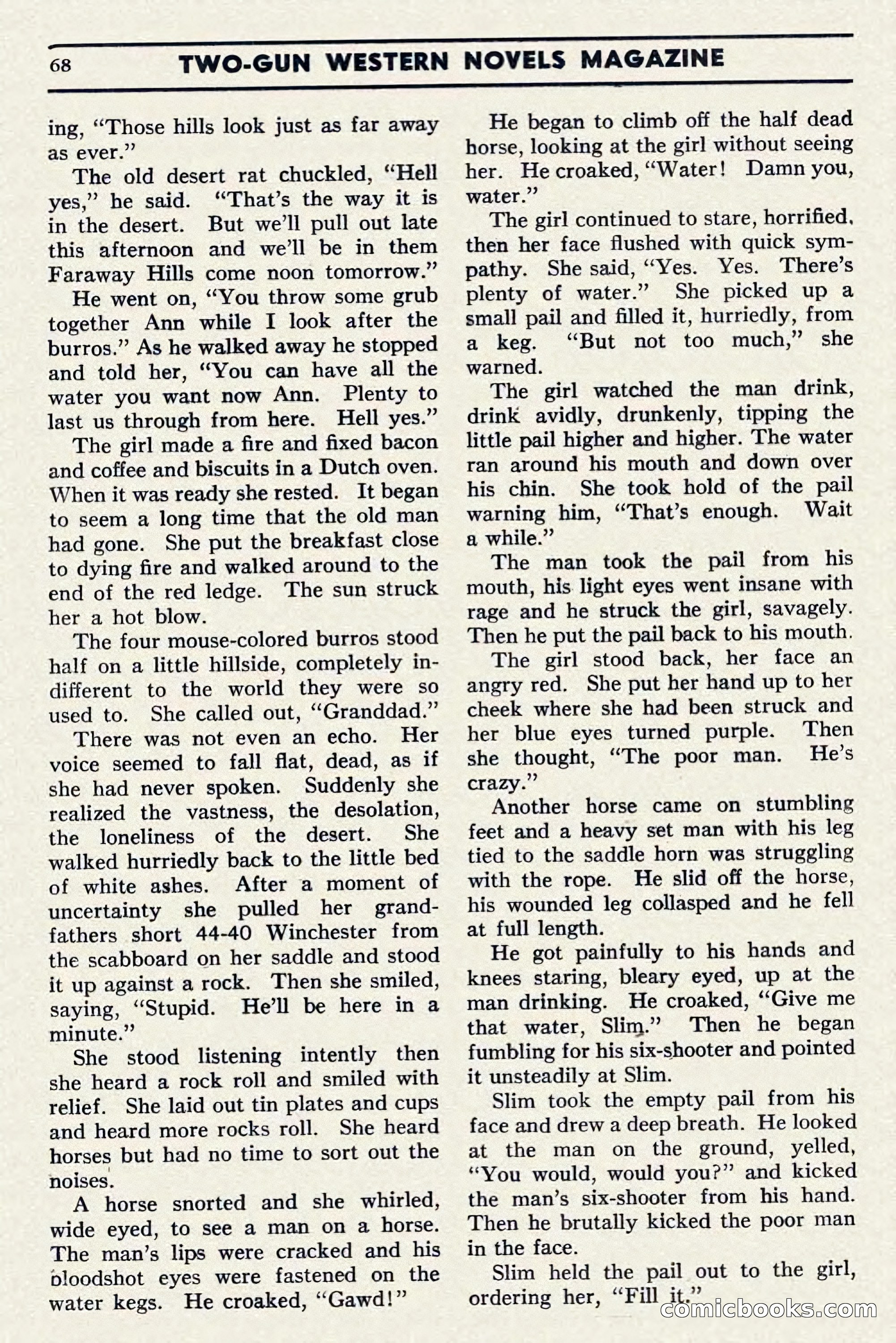 Two-Gun Western Novels Magazine, April 1942 — page 68 of 116