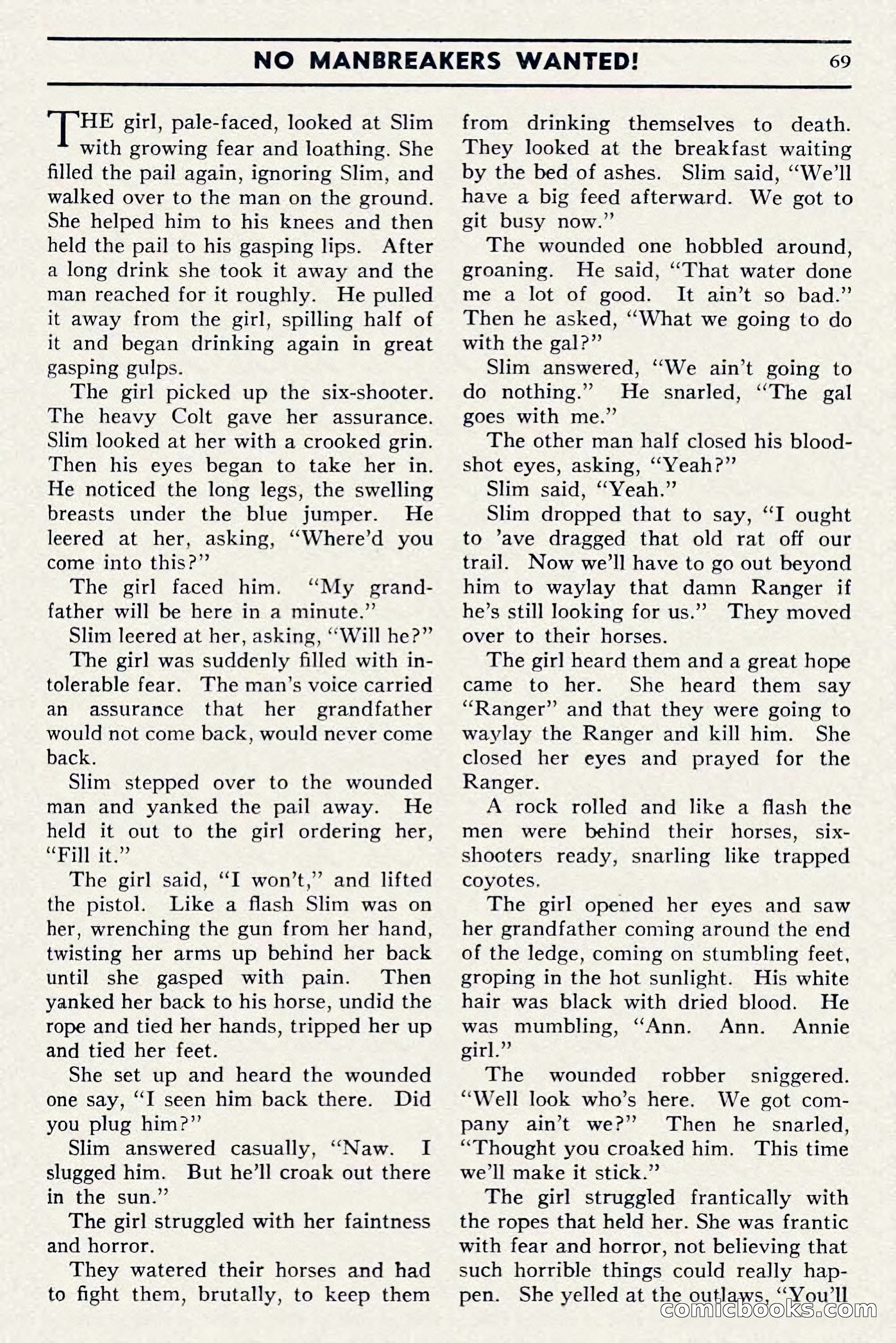 Two-Gun Western Novels Magazine, April 1942 — page 69 of 116