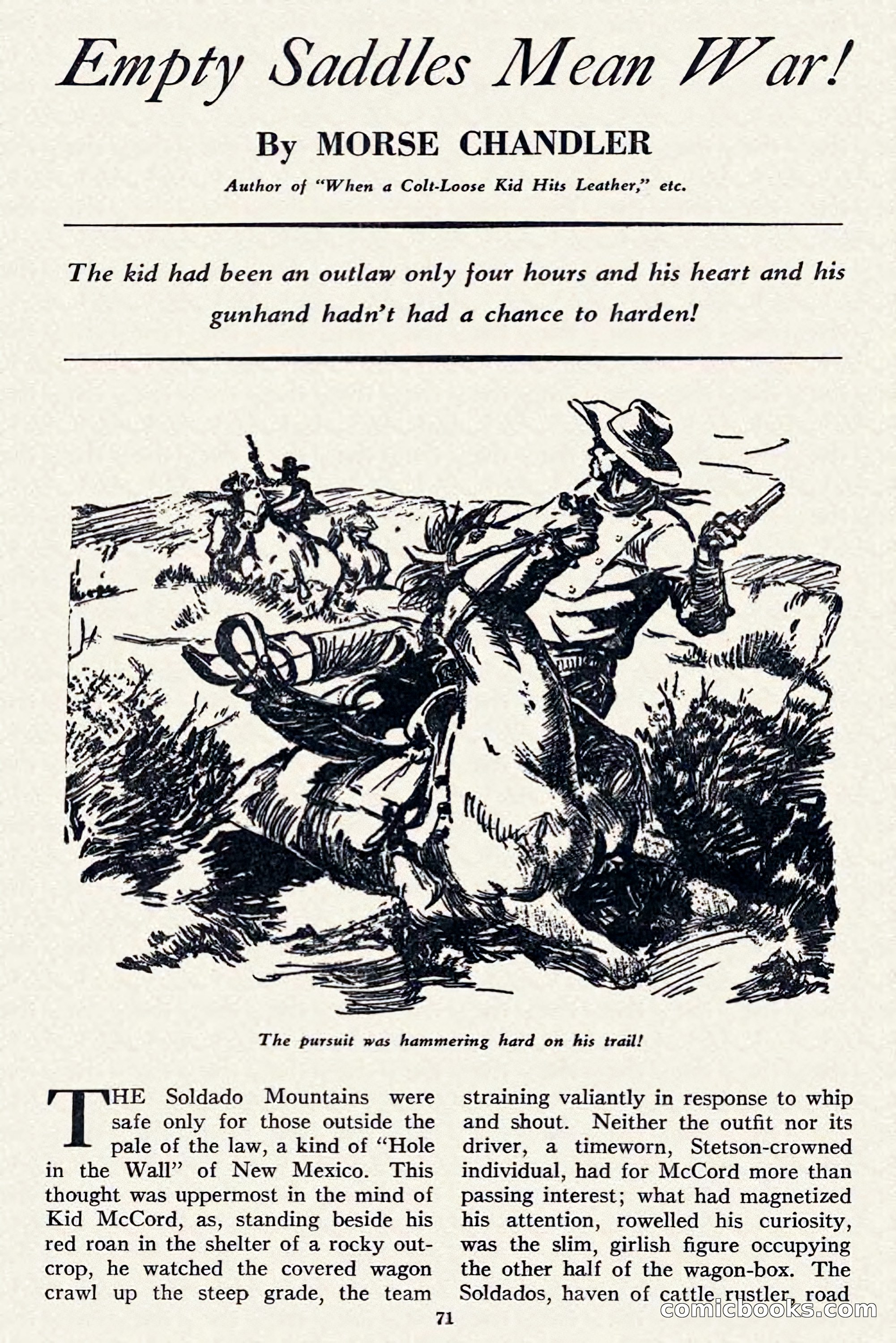 Two-Gun Western Novels Magazine, April 1942 — page 71 of 116