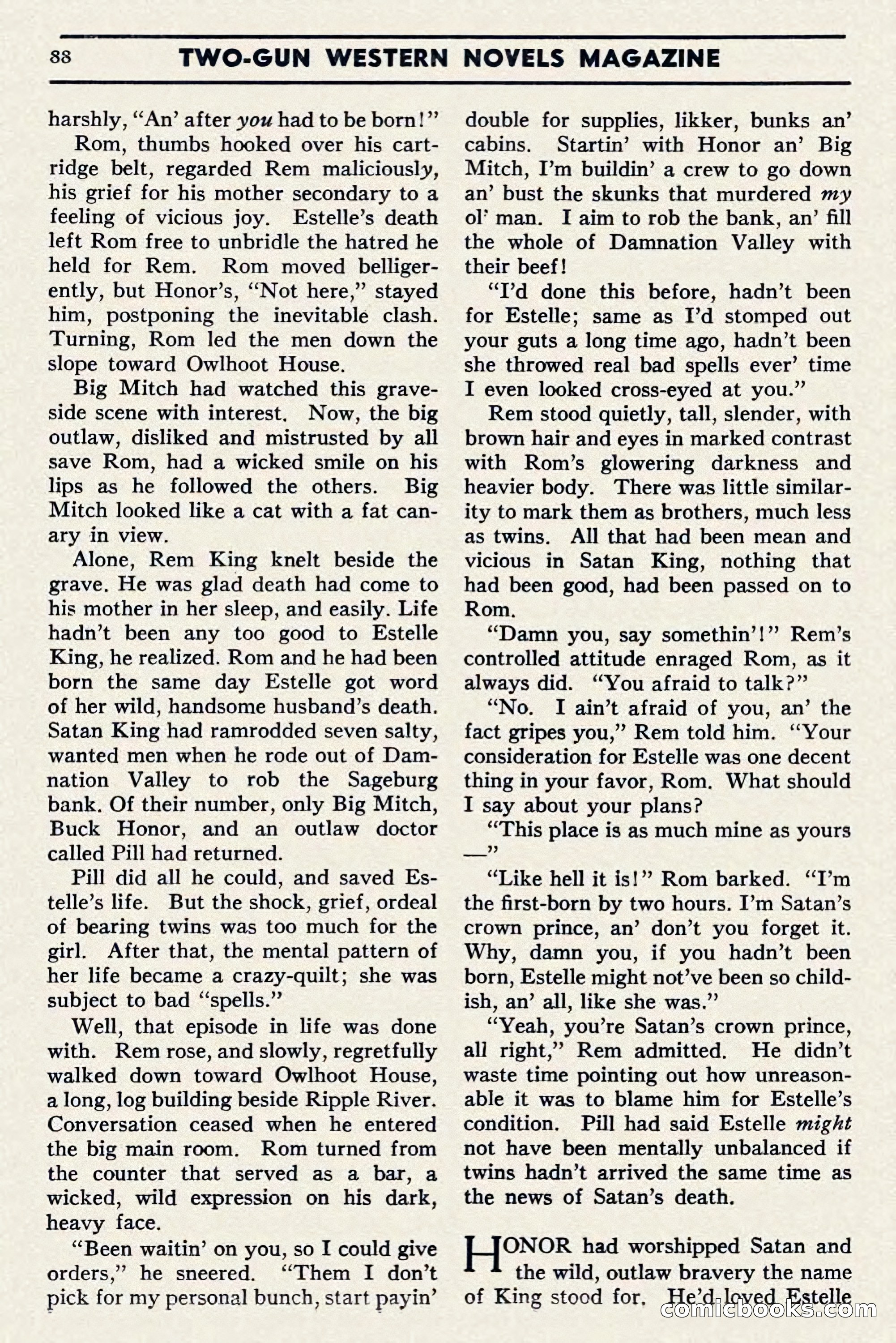 Two-Gun Western Novels Magazine, April 1942 — page 88 of 116