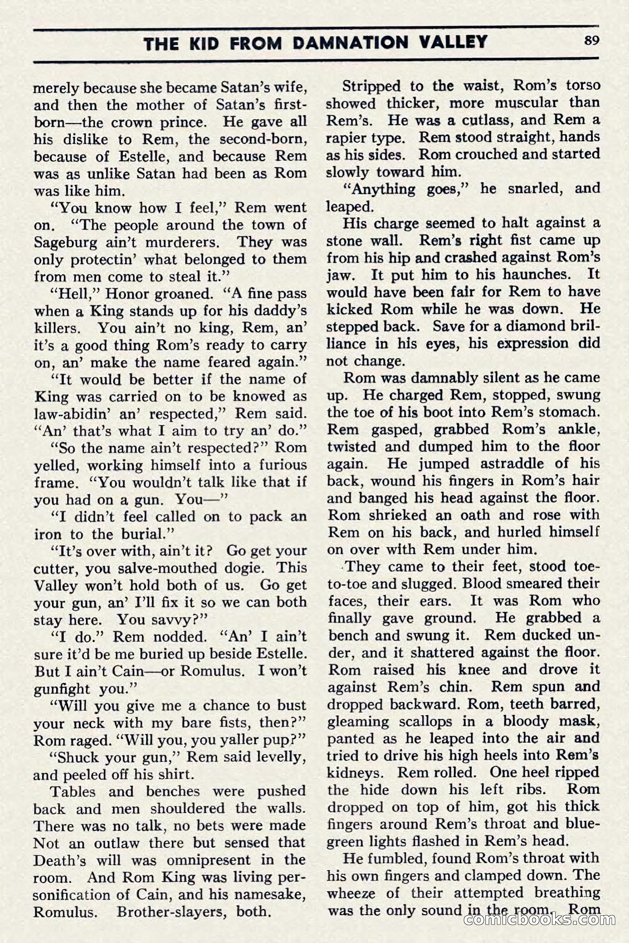 Two-Gun Western Novels Magazine, April 1942 — page 89 of 116