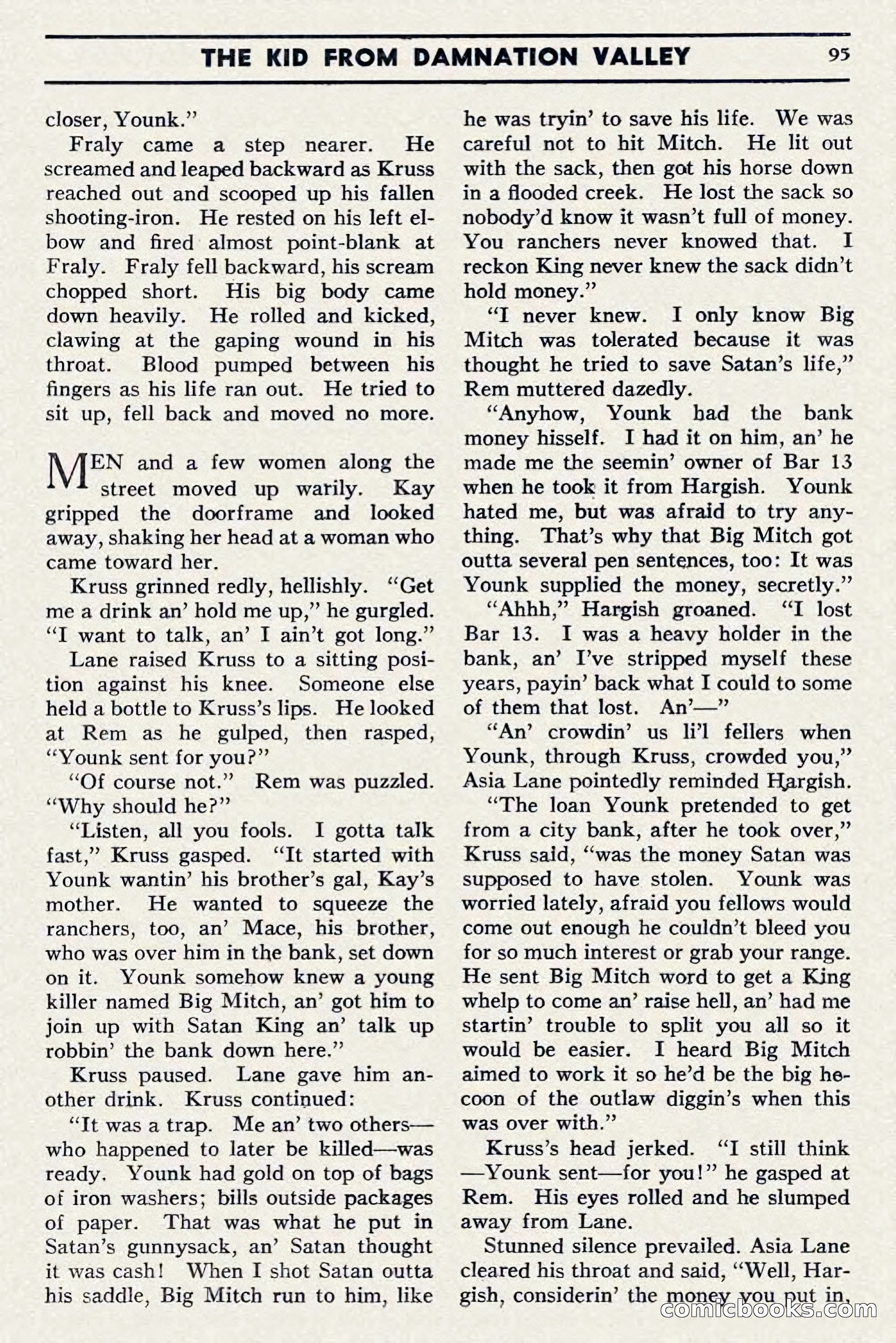 Two-Gun Western Novels Magazine, April 1942 — page 95 of 116