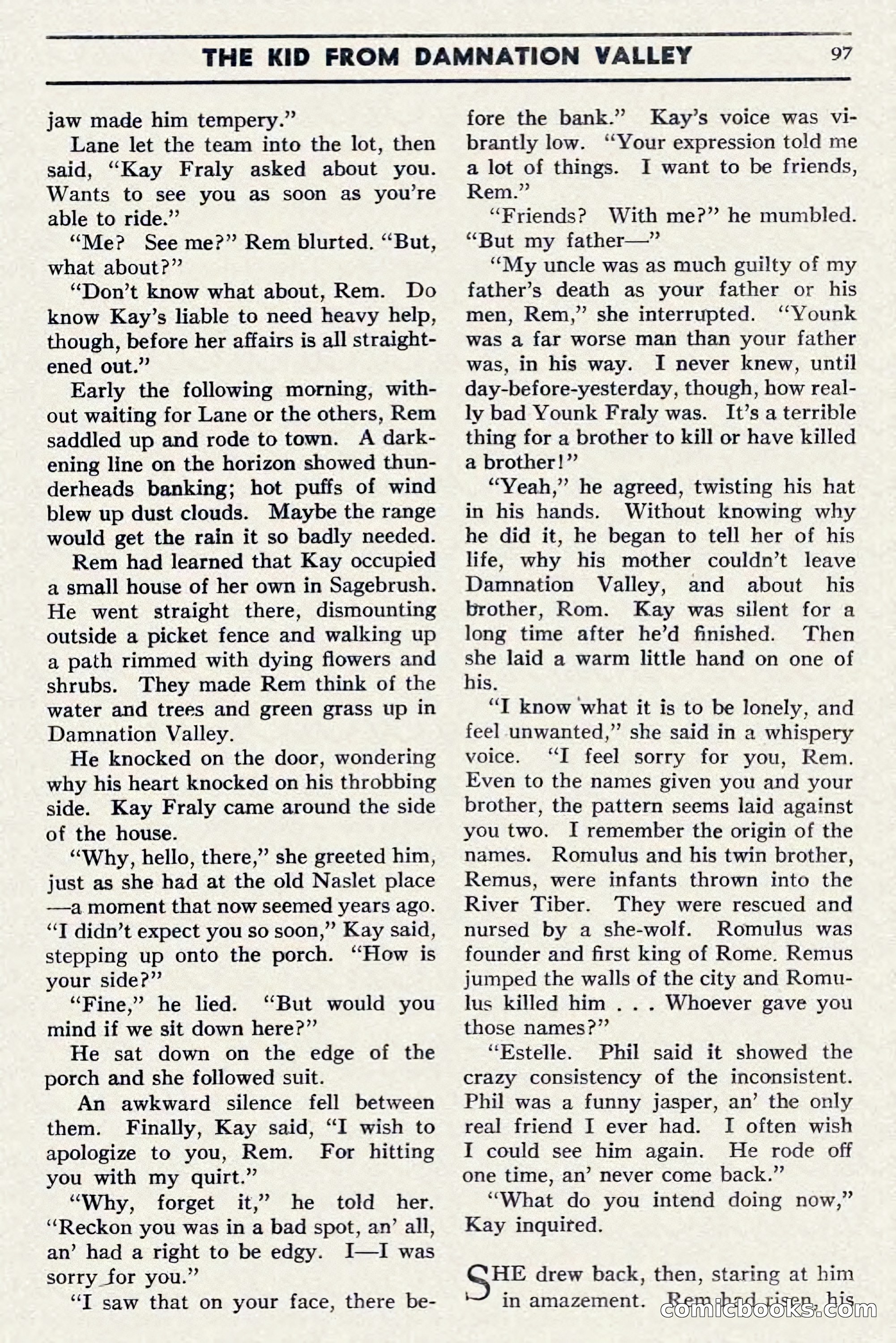 Two-Gun Western Novels Magazine, April 1942 — page 97 of 116