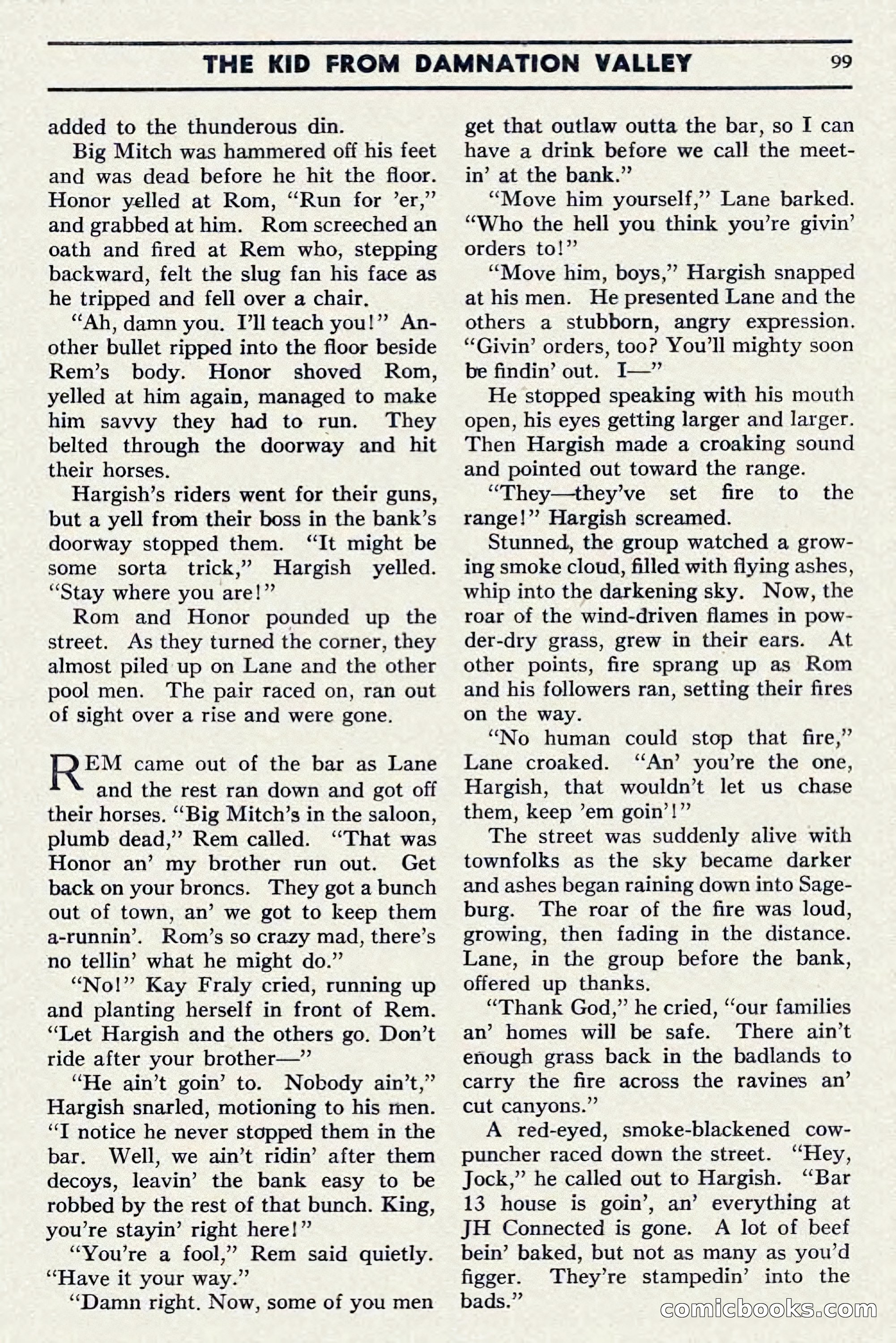 Two-Gun Western Novels Magazine, April 1942 — page 99 of 116