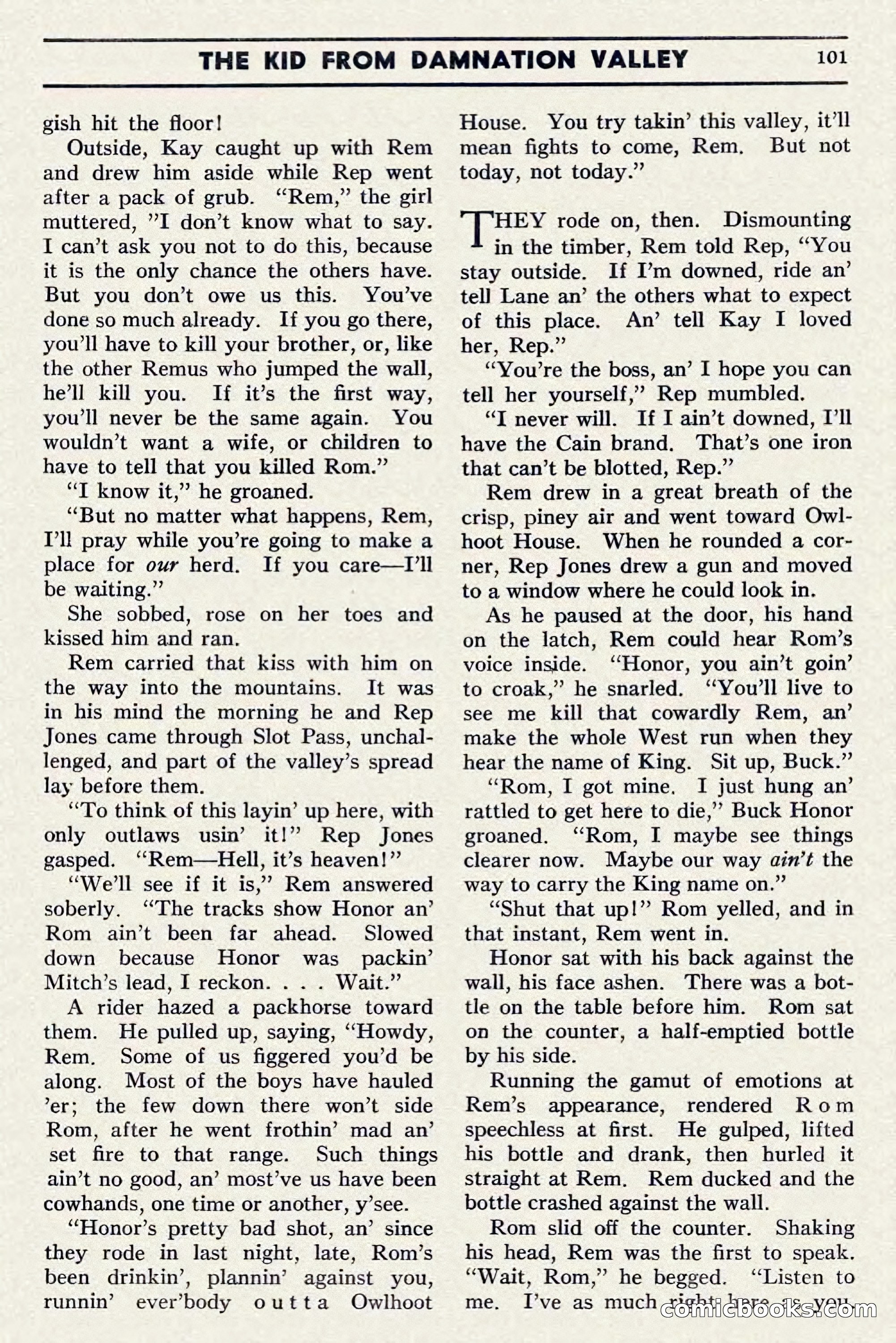 Two-Gun Western Novels Magazine, April 1942 — page 101 of 116
