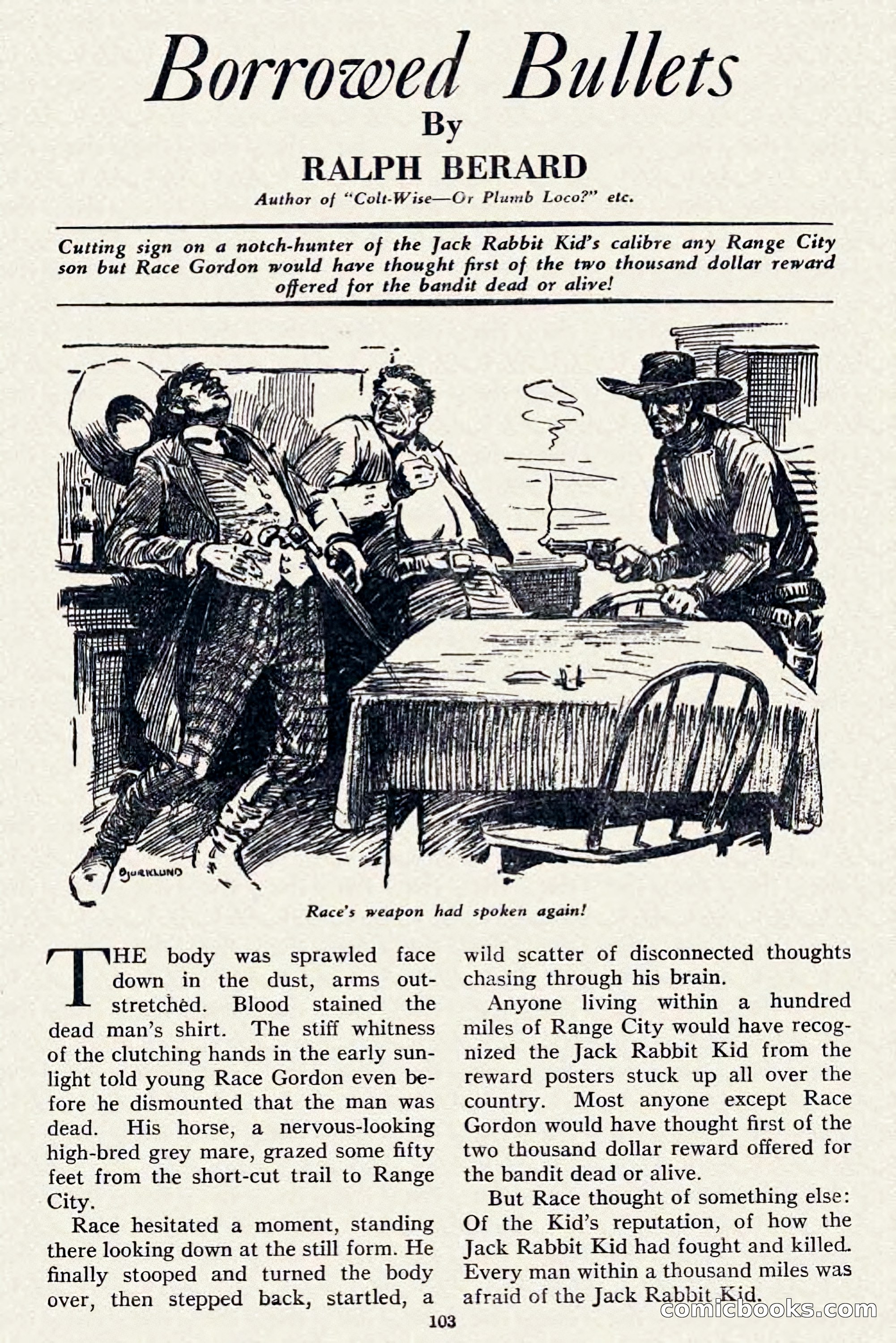Two-Gun Western Novels Magazine, April 1942 — page 103 of 116