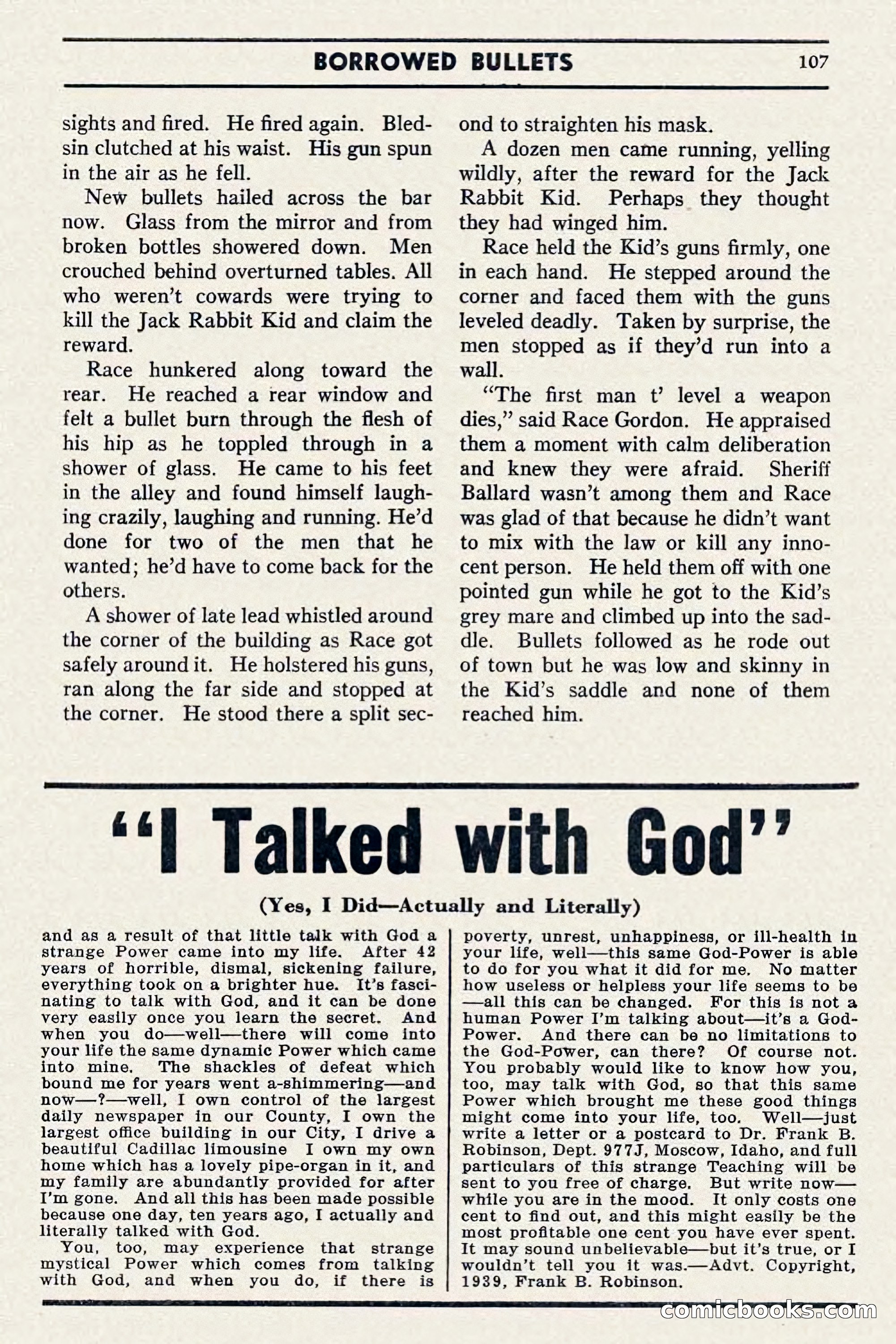 Two-Gun Western Novels Magazine, April 1942 — page 107 of 116