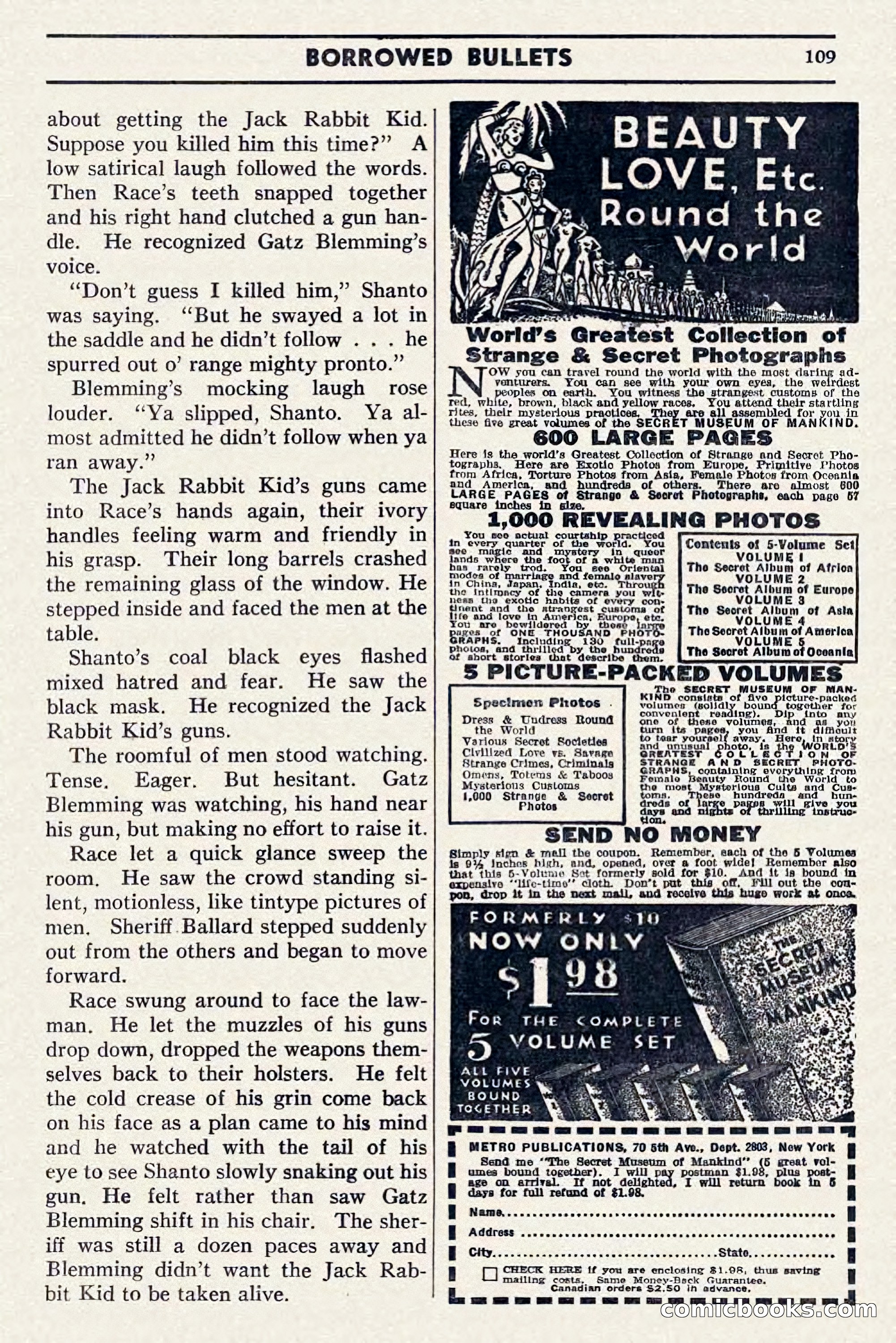 Two-Gun Western Novels Magazine, April 1942 — page 109 of 116