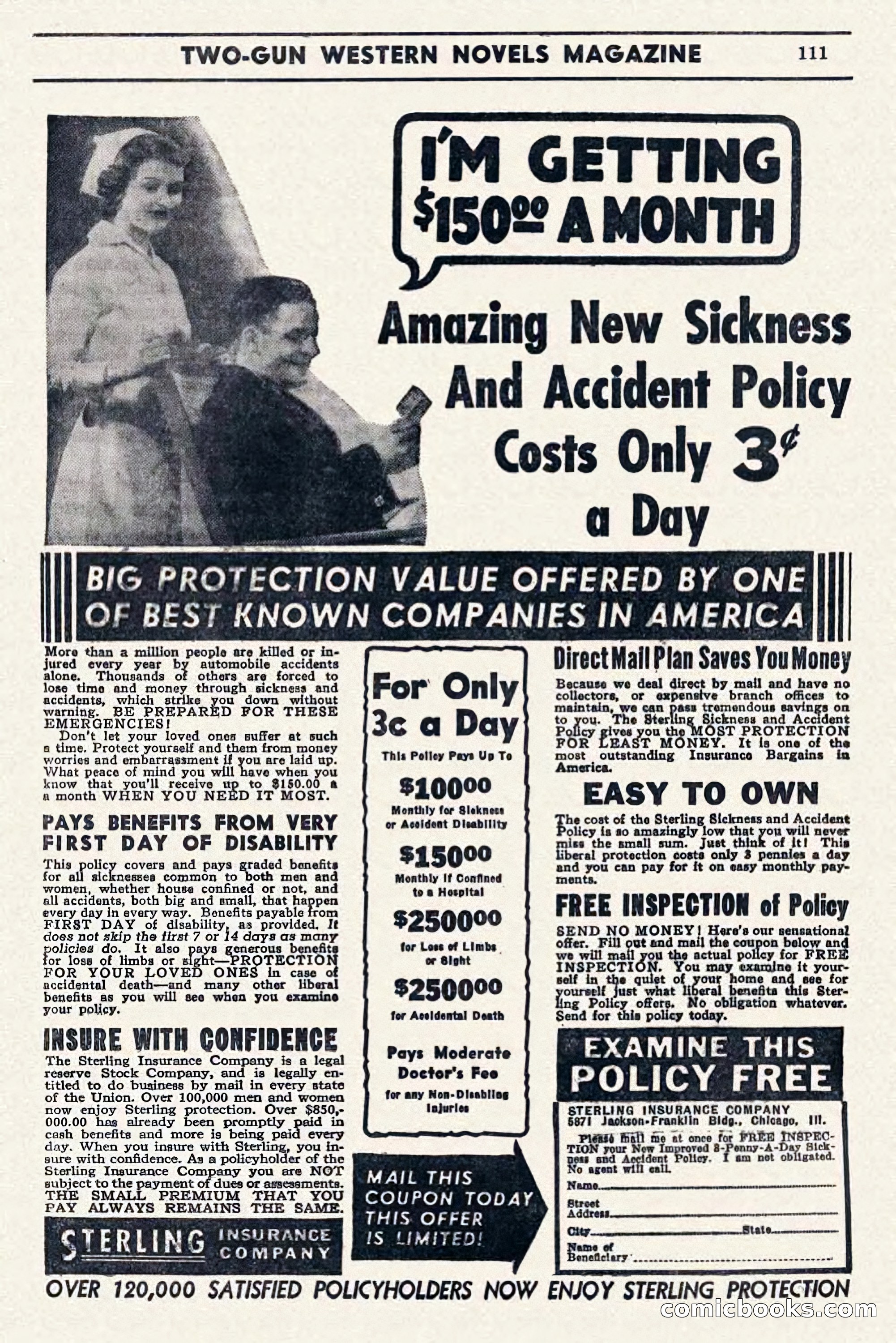 Two-Gun Western Novels Magazine, April 1942 — page 111 of 116